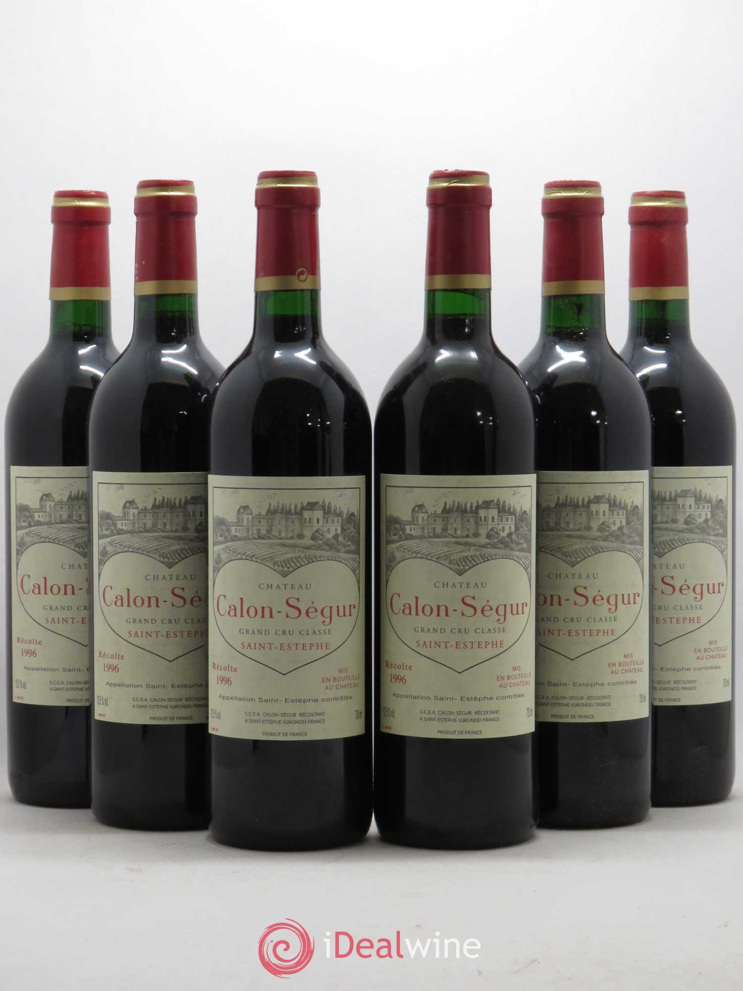 Château Calon Ségur 3ème Grand Cru Classé 1996 - Lot de 6 bouteilles - 0