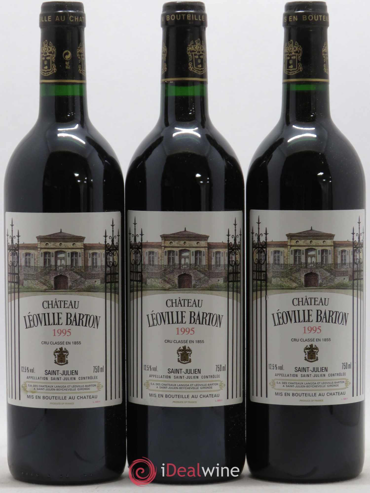 Château Léoville Barton 2ème Grand Cru Classé 1995 - Lot de 12 bouteilles - 1