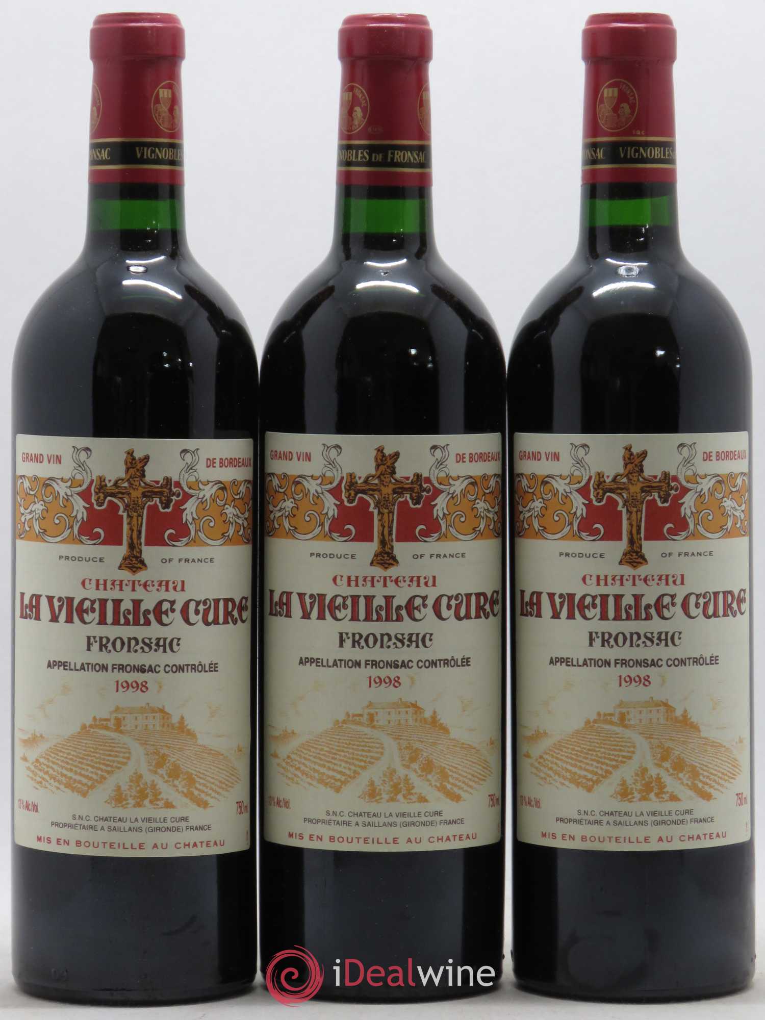 Château La Vieille Cure (sans prix de réserve) 1998 - Lot de 12 bouteilles - 1