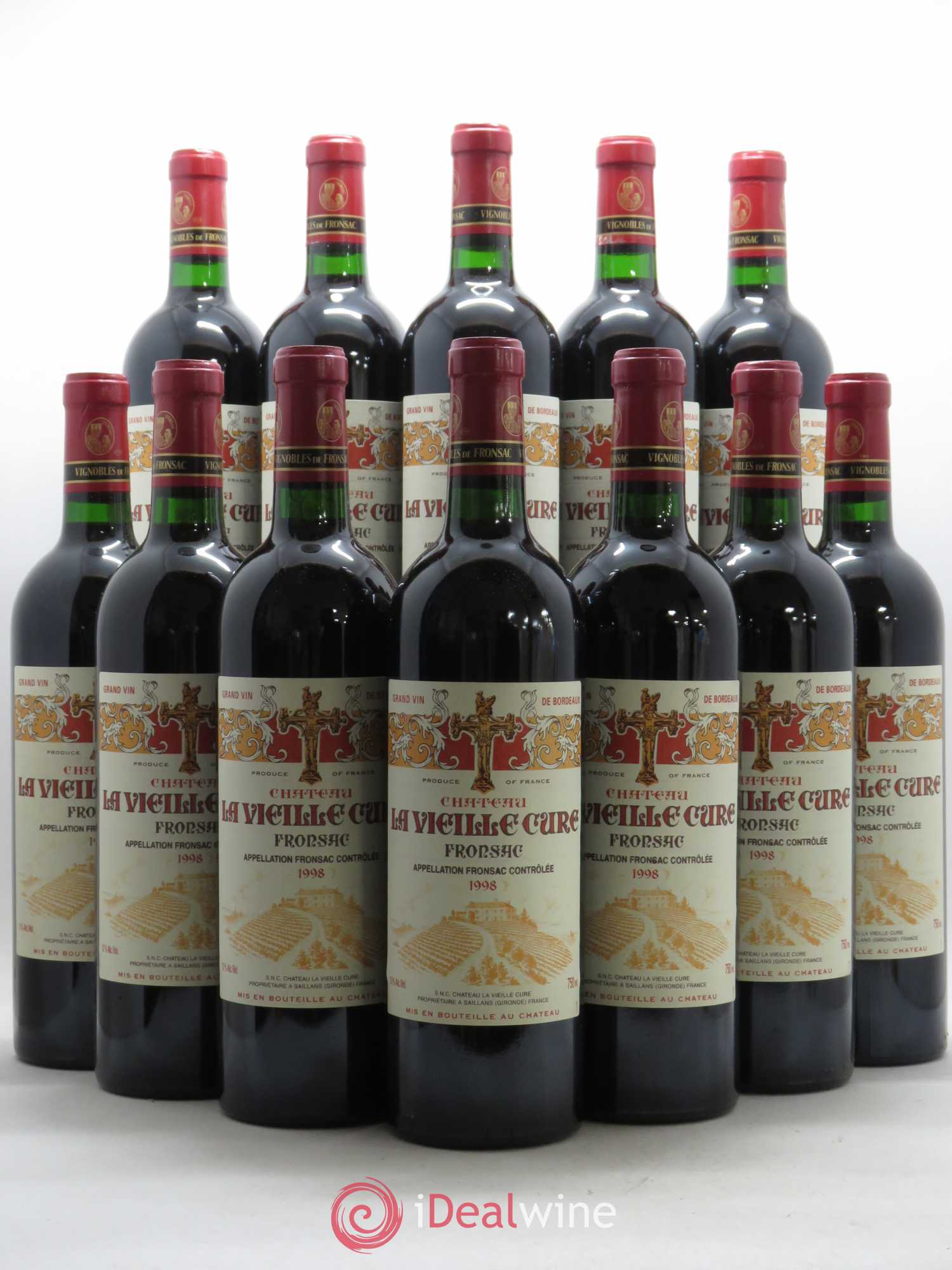 Château La Vieille Cure (sans prix de réserve) 1998 - Lot de 12 bouteilles - 0
