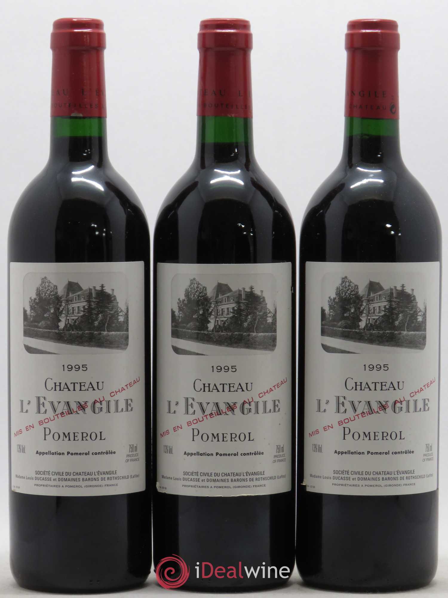 Château l' Évangile 1995 - Lot de 12 bouteilles - 1