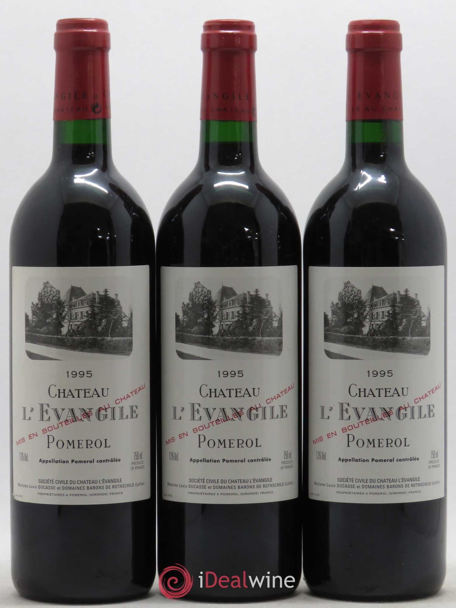 Château l' Évangile 1995 - Lot de 12 bouteilles - 2