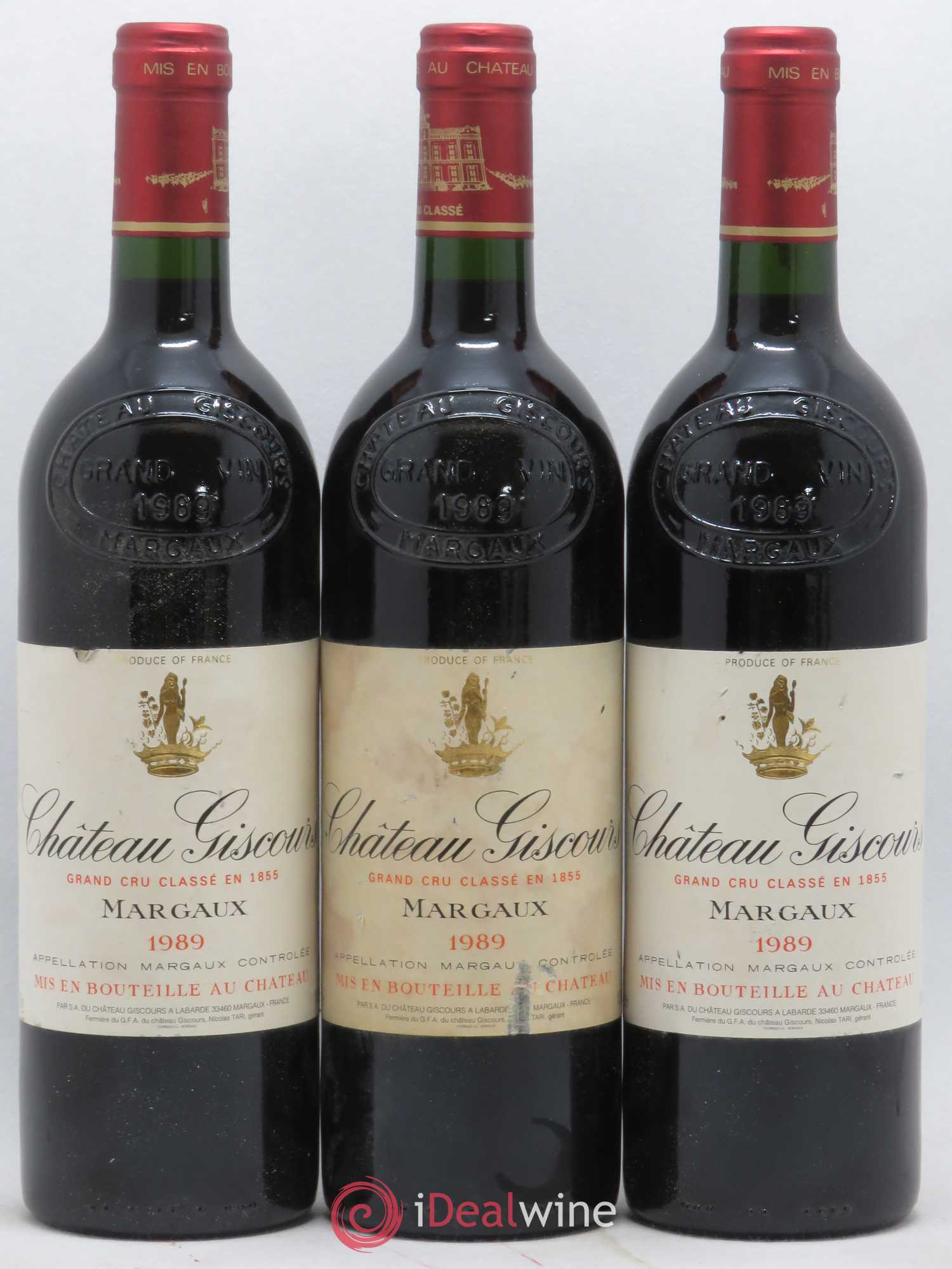 Château Giscours 3ème Grand Cru Classé 1989 - Lot de 3 bouteilles - 0