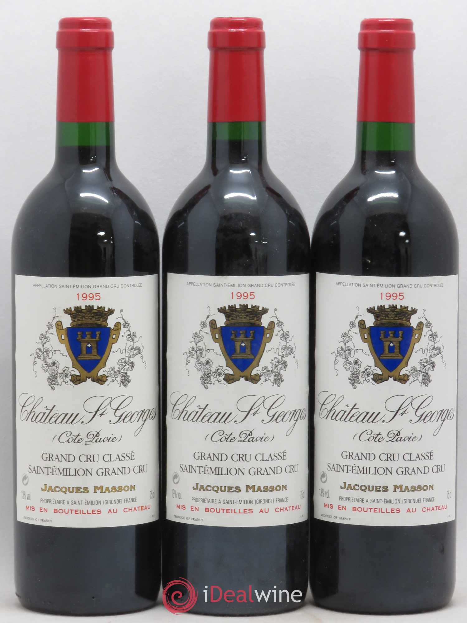 Château Saint-Georges Côte Pavie Grand Cru Classé 1995 - Lot de 6 bouteilles - 1
