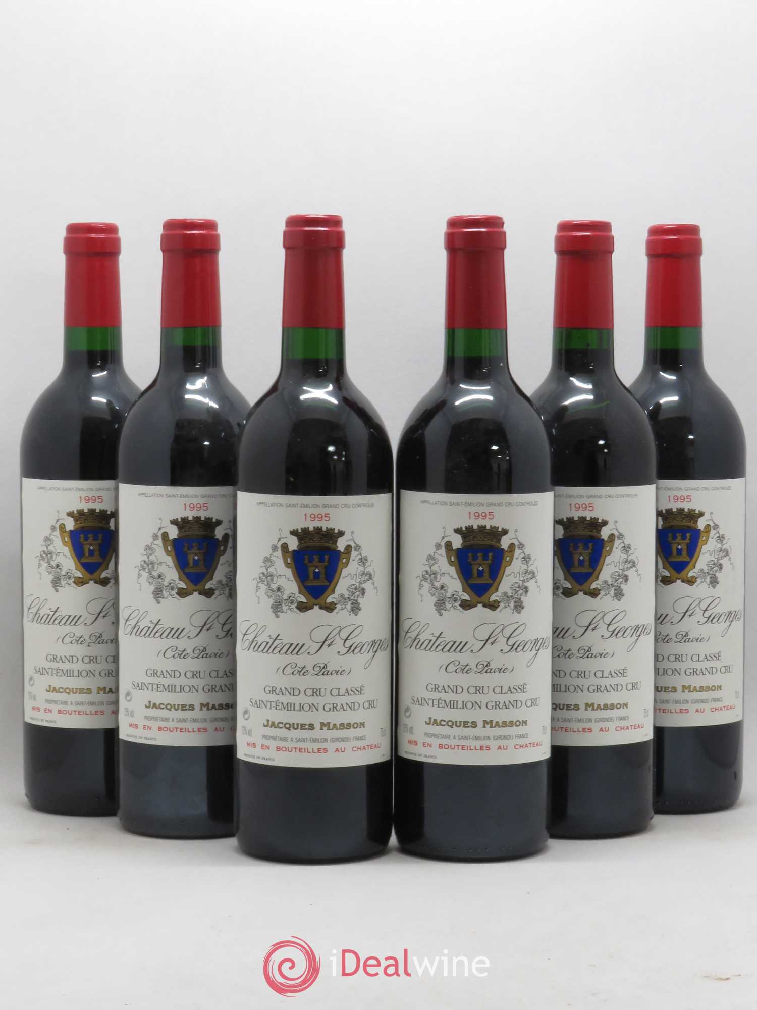 Château Saint-Georges Côte Pavie Grand Cru Classé 1995 - Lot de 6 bouteilles - 0