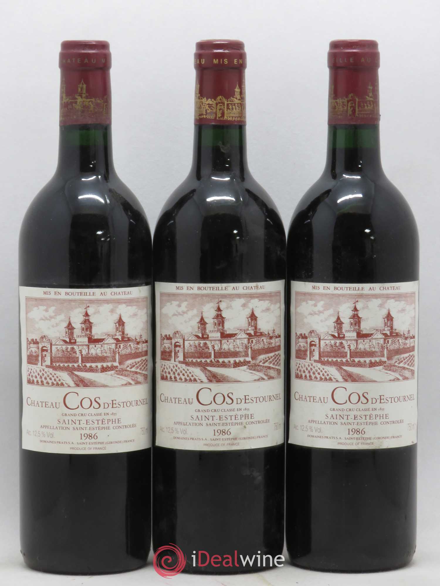 Cos d'Estournel 2ème Grand Cru Classé 1986 - Lot de 3 bouteilles - 0