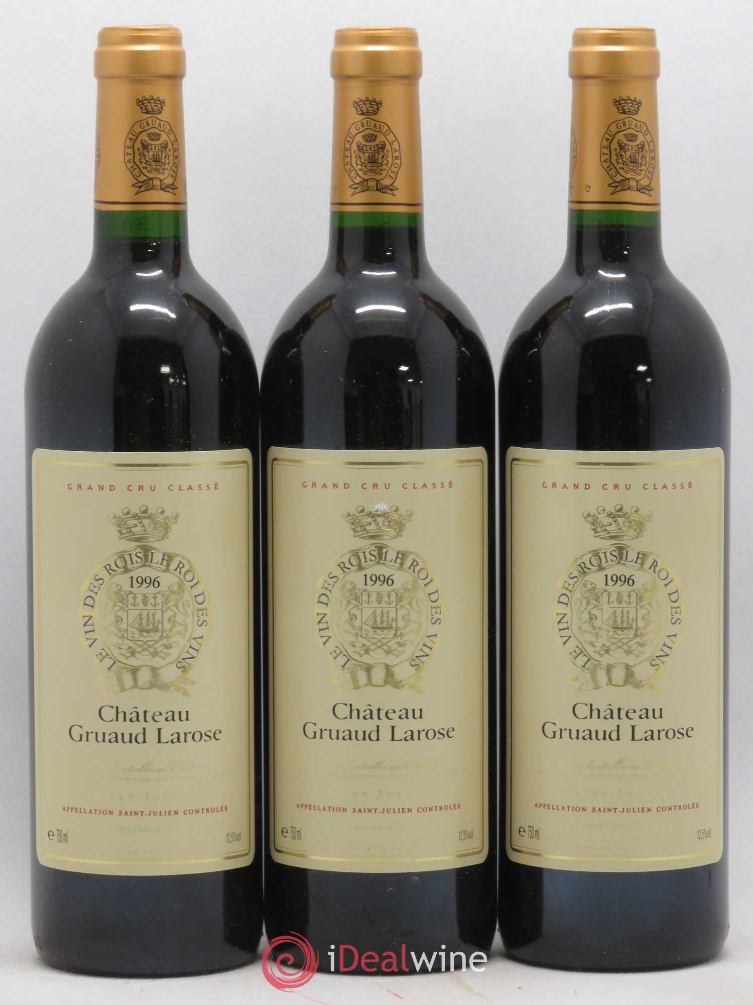 Château Gruaud Larose 2ème Grand Cru Classé 1996 - Lot de 3 bouteilles - 0