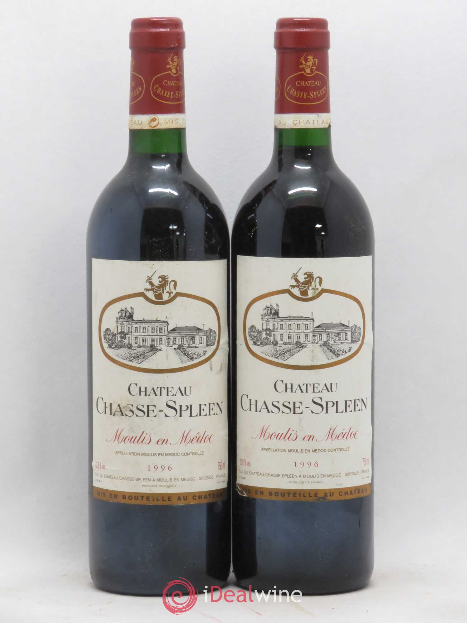 Château Chasse Spleen 1996 - Lot de 2 bouteilles - 0