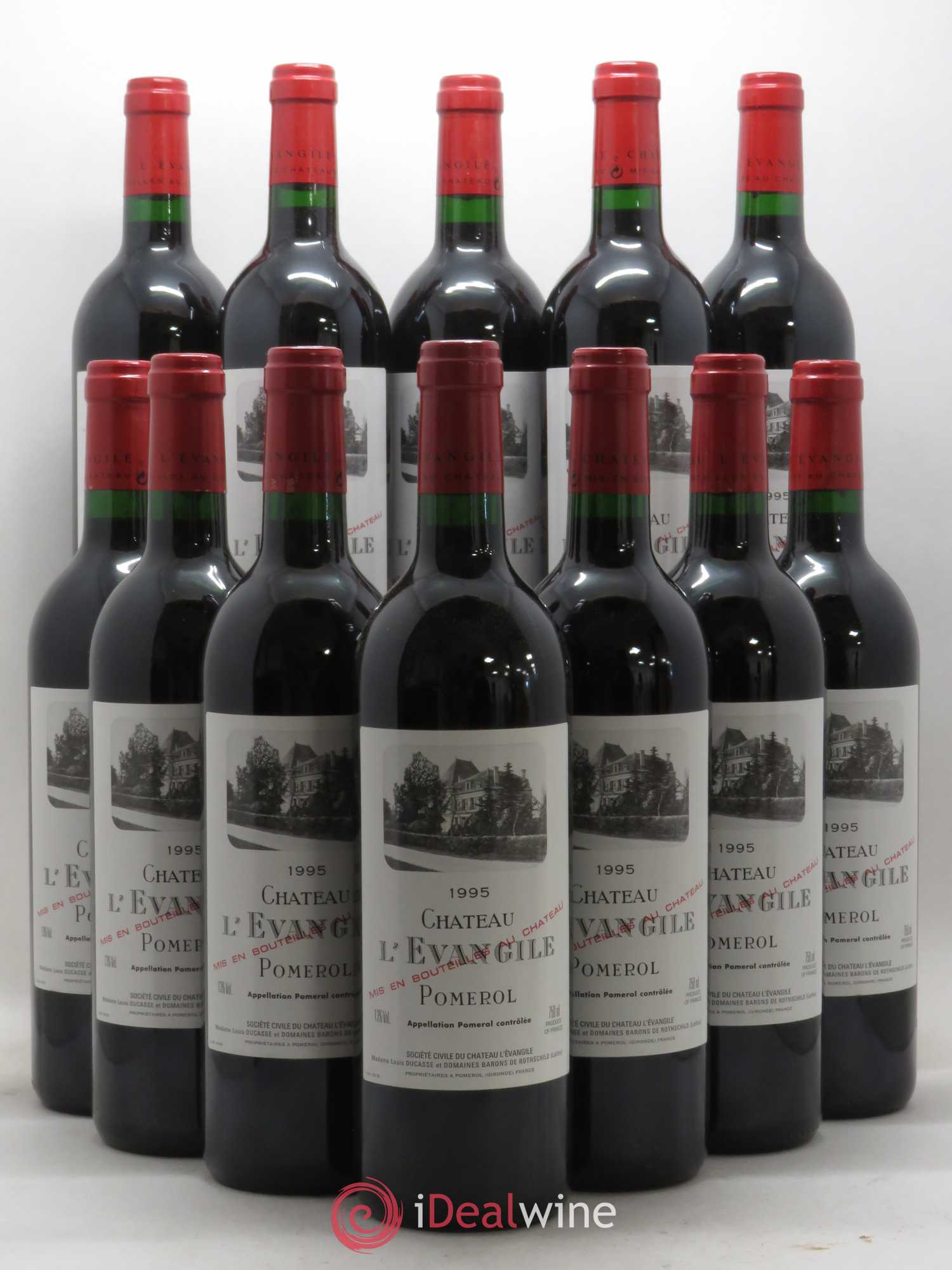 Château l' Évangile 1995 - Lot de 12 bouteilles - 0