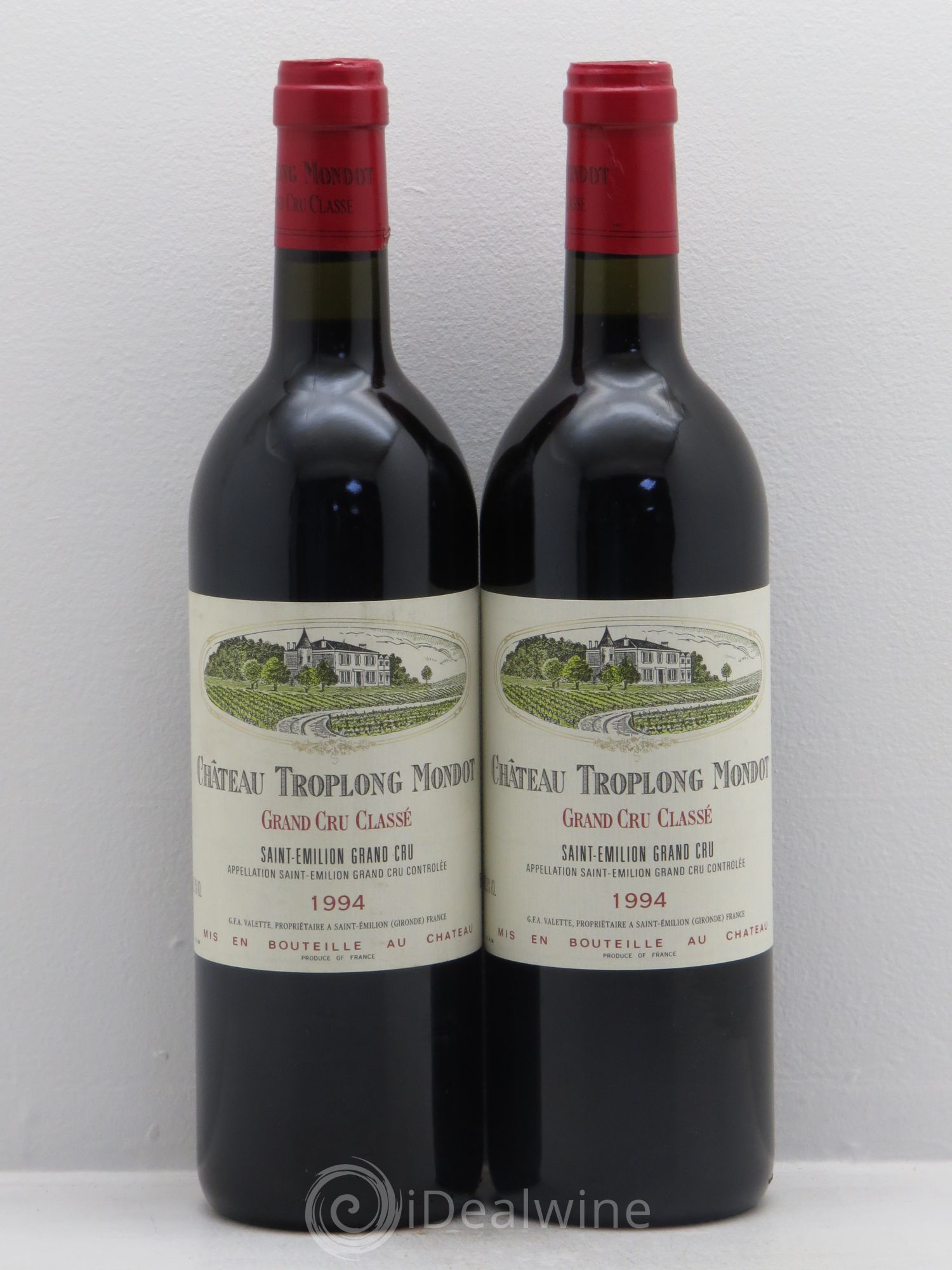 Château Troplong Mondot 1er Grand Cru Classé B (sans prix de réserve) 1994 - Lot de 2 bouteilles - 0