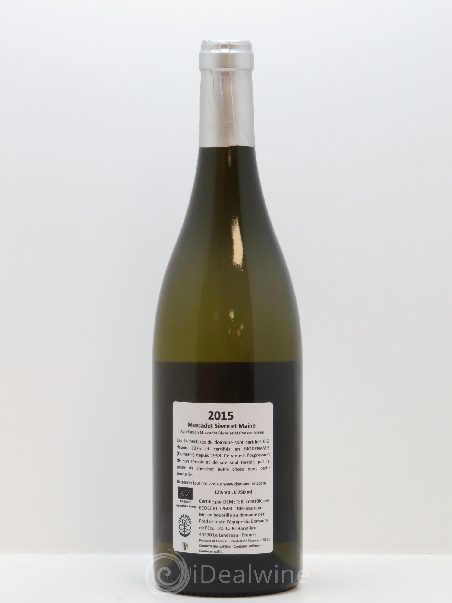 Muscadet-Sèvre-et-Maine Classique Domaine de L'Ecu 2015 - Lot de 1 bouteille - 1