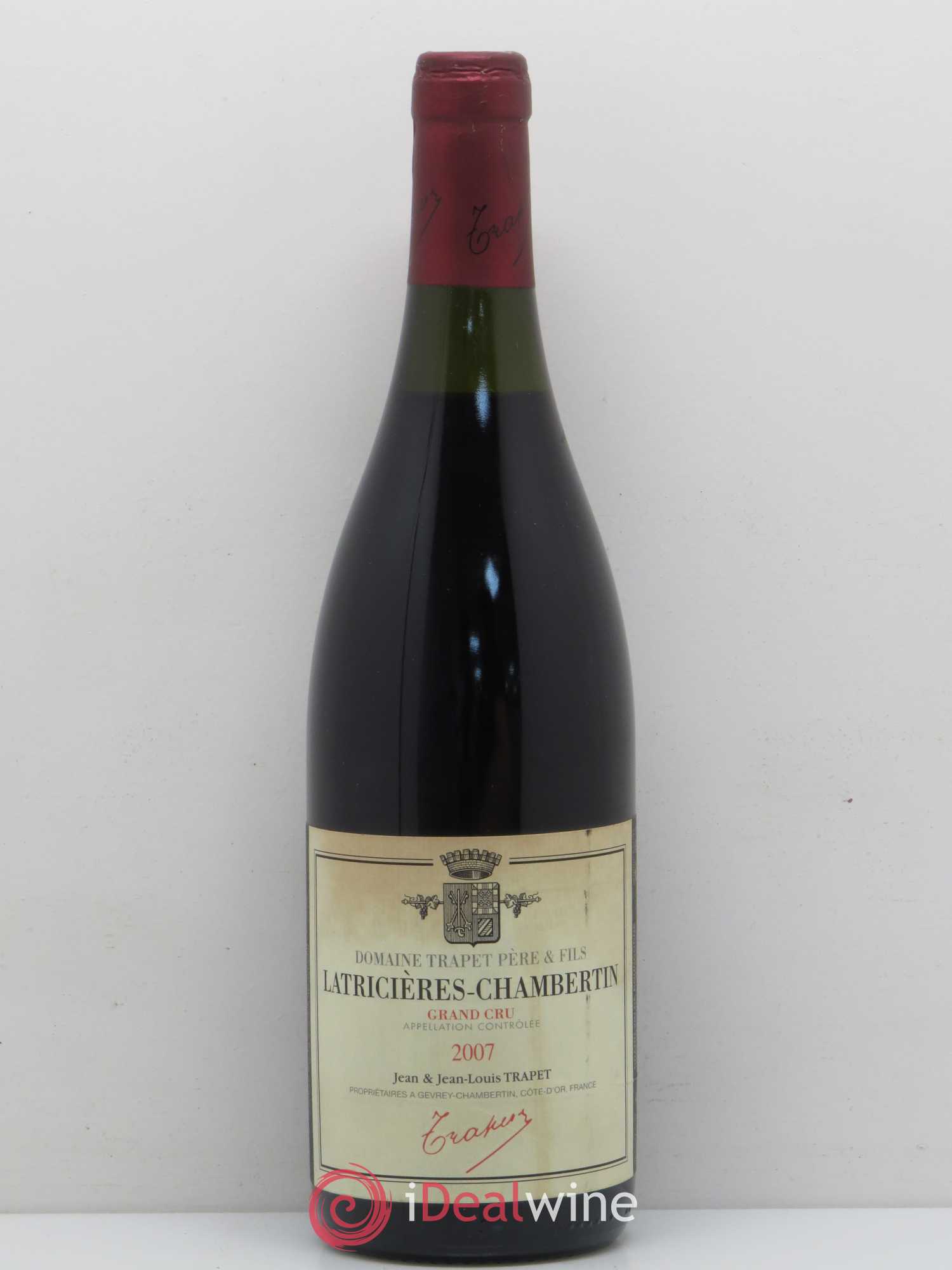 Latricières-Chambertin Grand Cru Domaine Trapet 2007 - Lot de 1 bouteille - 0