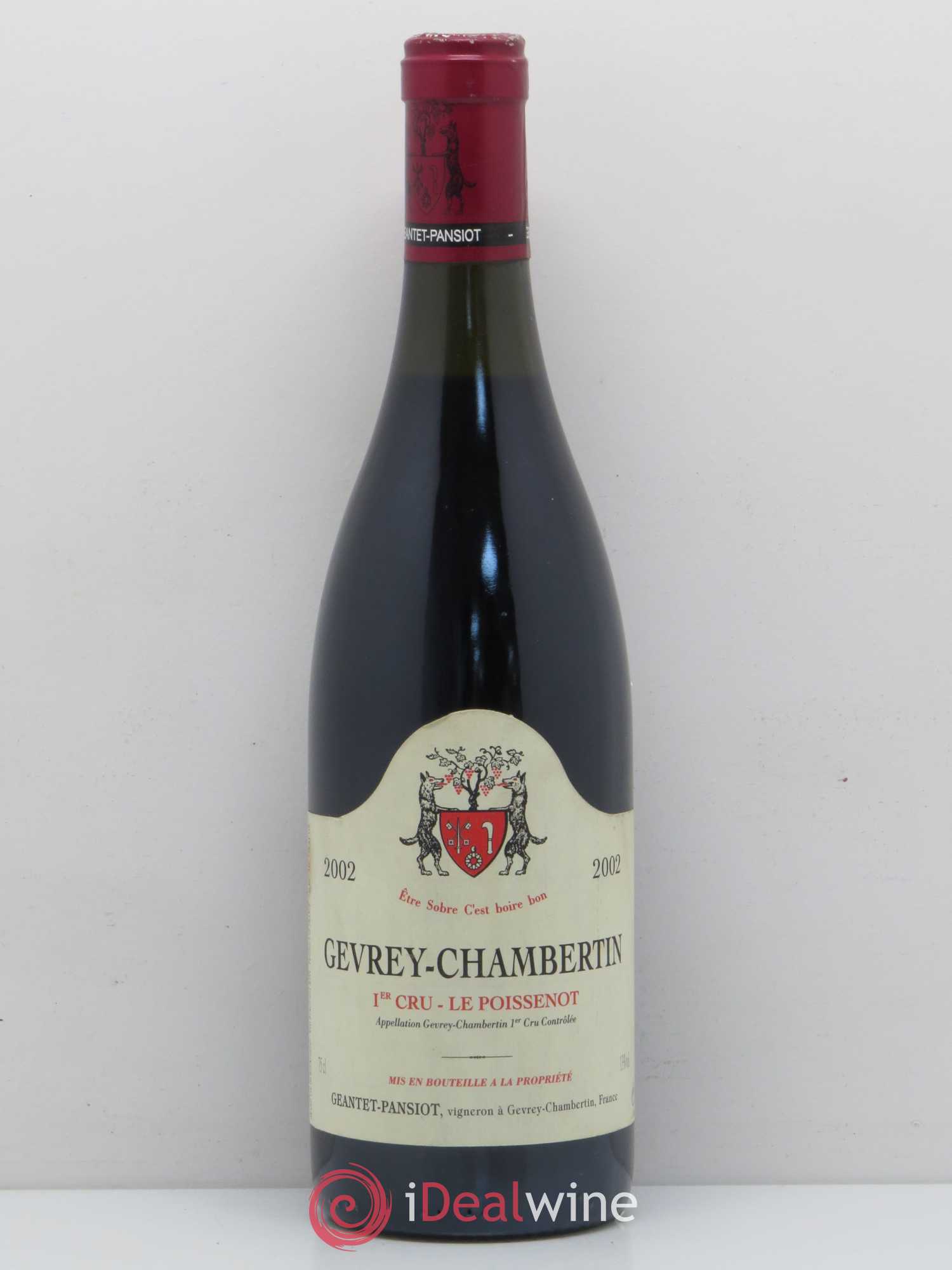 Gevrey-Chambertin 1er Cru Le Poissenot Geantet-Pansiot 2002 - Lot de 1 bouteille - 0