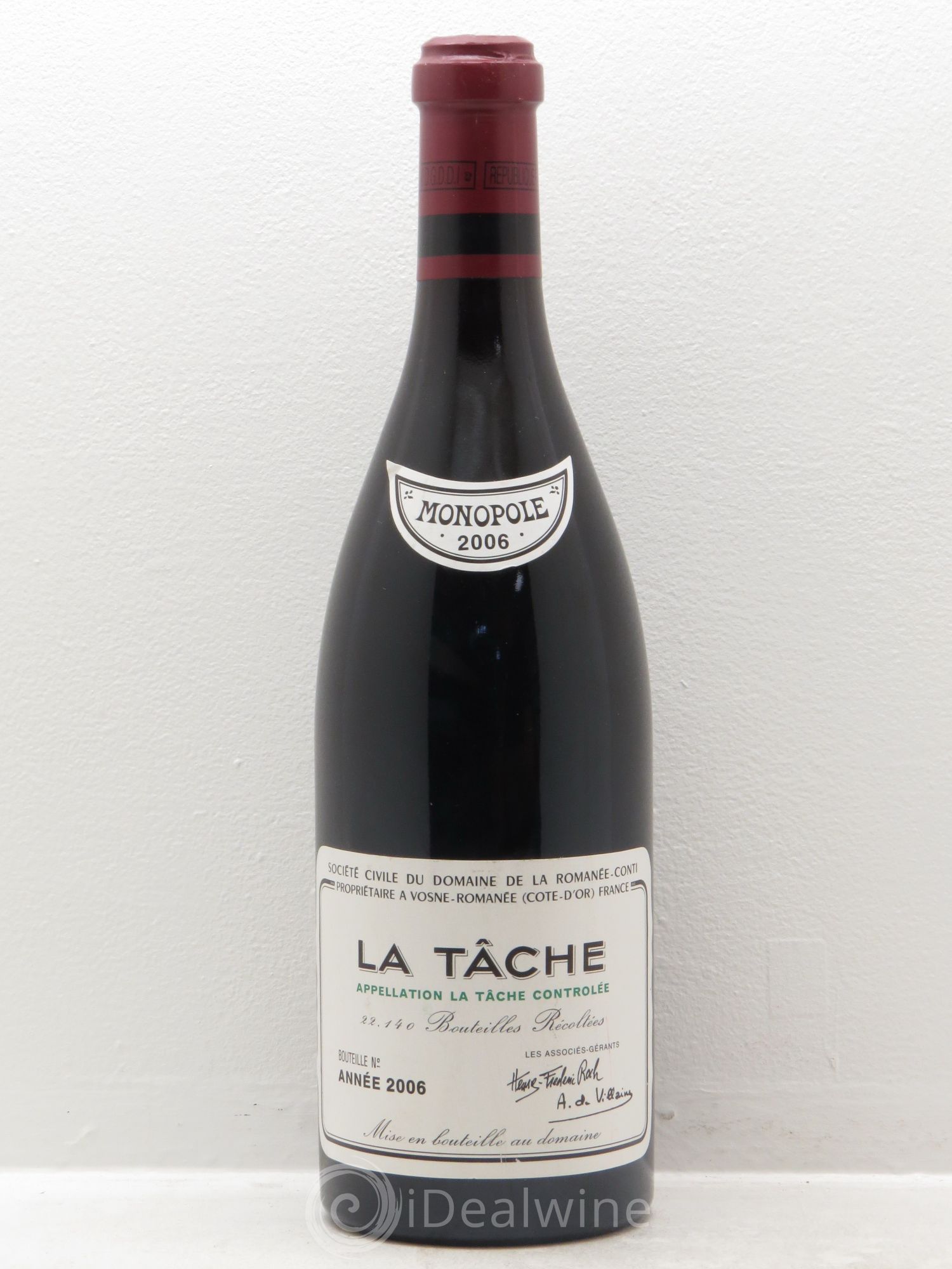 La Tâche Grand Cru Domaine de la Romanée-Conti 2006 - Lot de 1 bouteille - 0