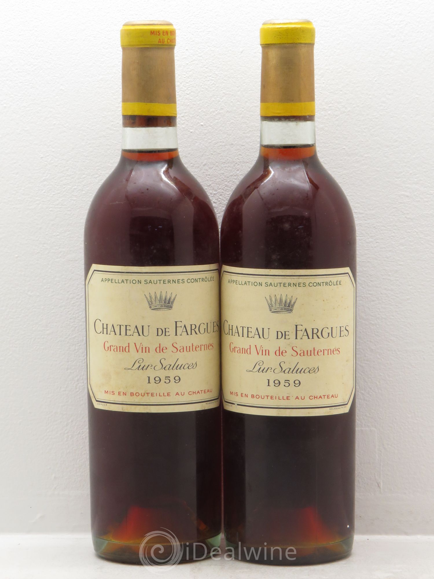 Château de Fargues 1959 - Lotto di 2 bottiglie - 0