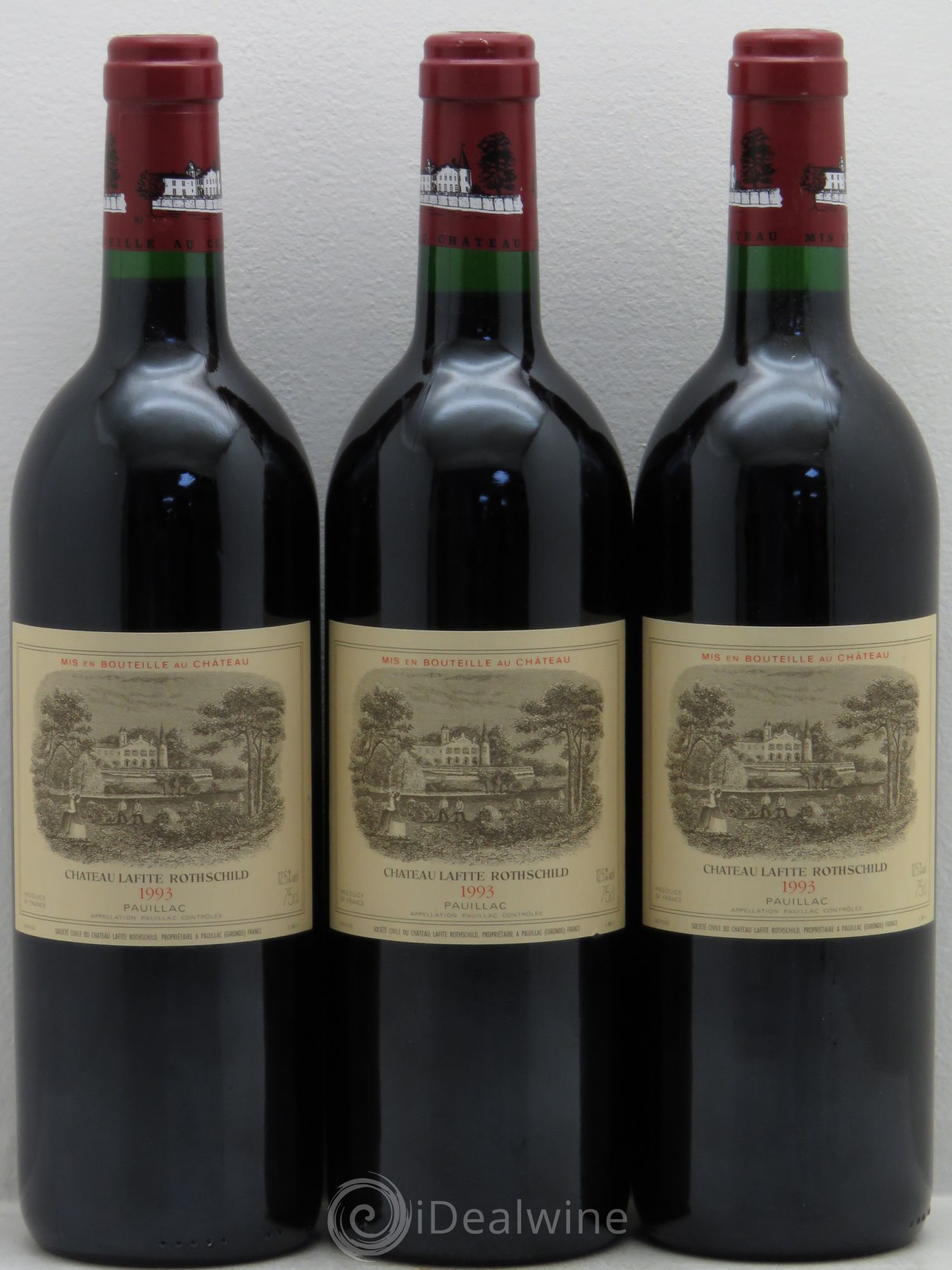 Château Lafite Rothschild 1er Grand Cru Classé 1993 - Lot de 3 bouteilles - 0