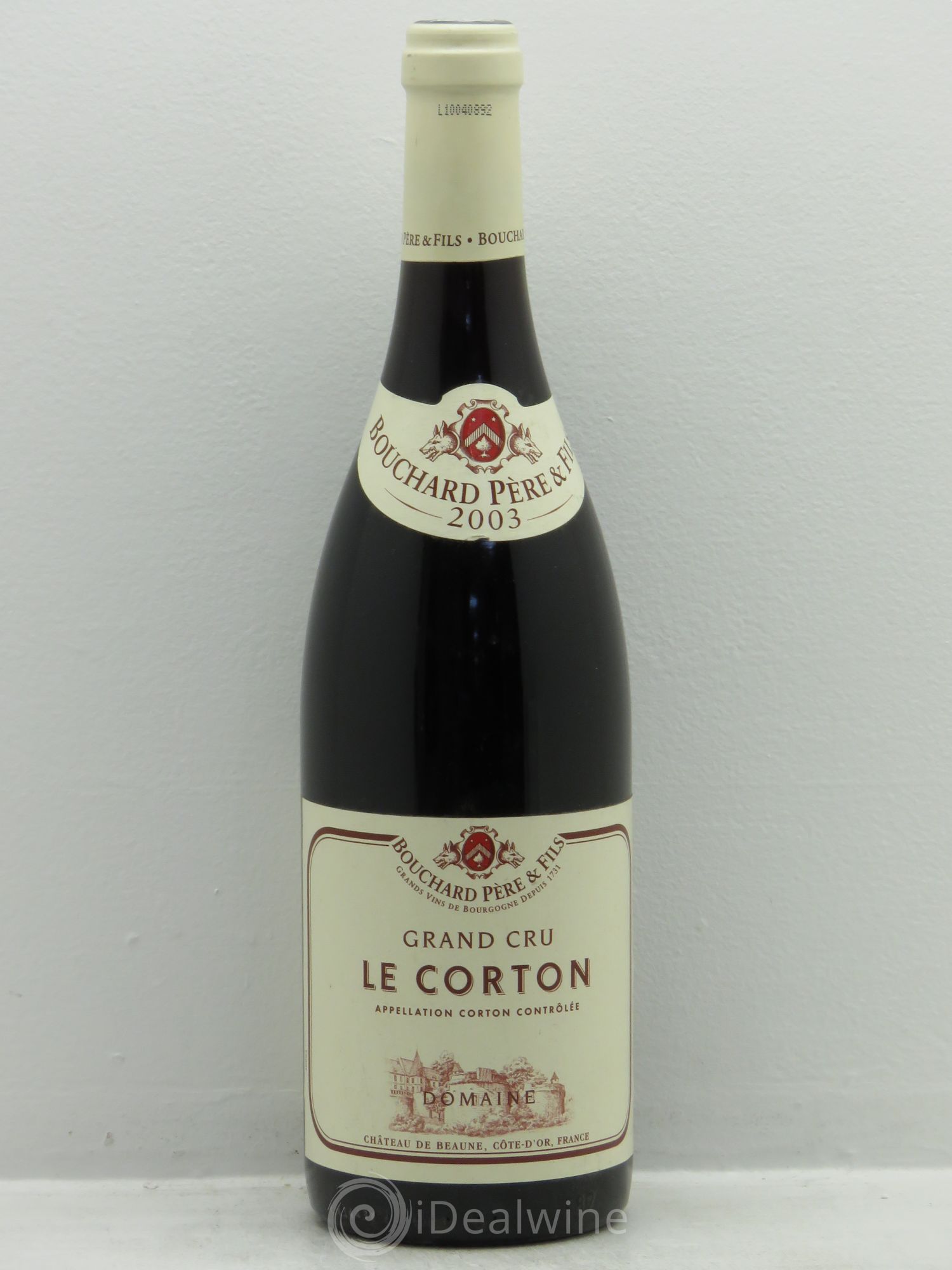 Corton Grand Cru Le Corton Bouchard Père & Fils 2003 - Lot de 1 bouteille - 0