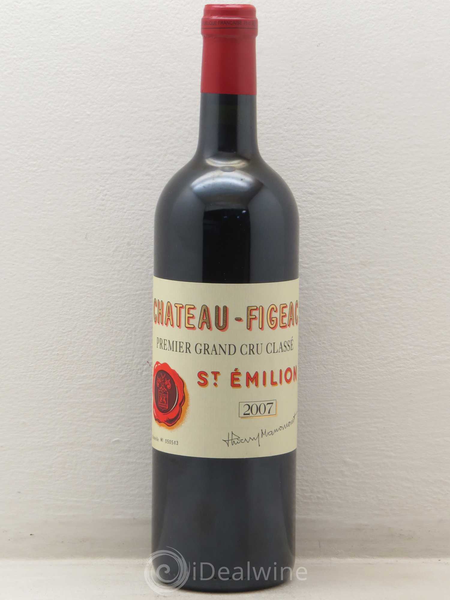 Château Figeac 1er Grand Cru Classé A 2007 - Lot de 1 bouteille - 0