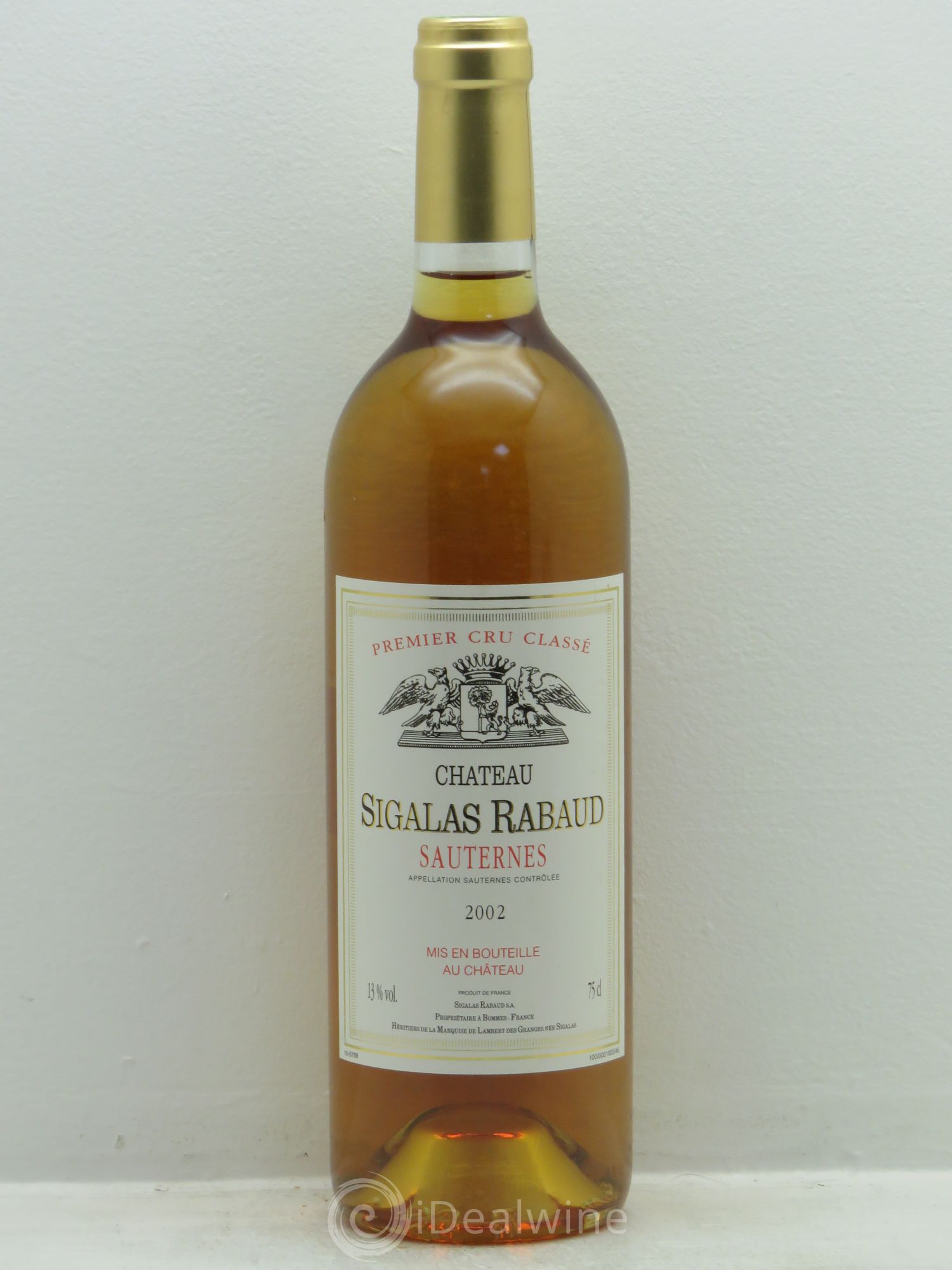 Château Sigalas Rabaud 1er Grand Cru Classé 2002 - Posten von 1 Flasche - 0