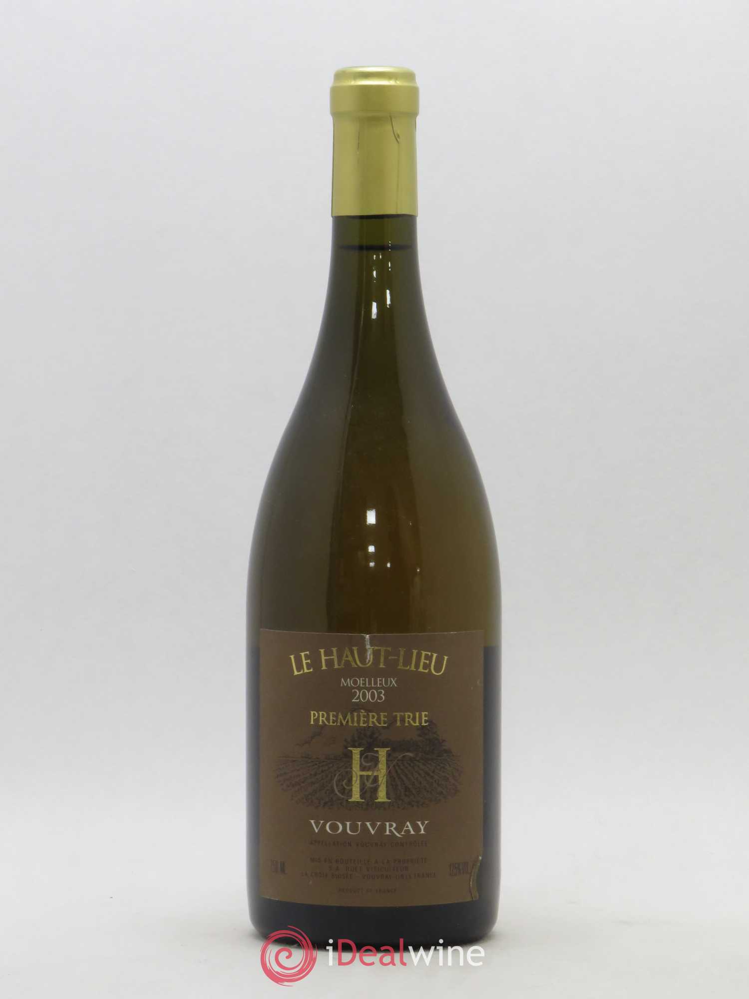 Vouvray Le Haut-Lieu Moelleux 1ère Trie Domaine Huet (senza prezzo di riserva) 2003 - Lotto di 1 bottiglia - 0