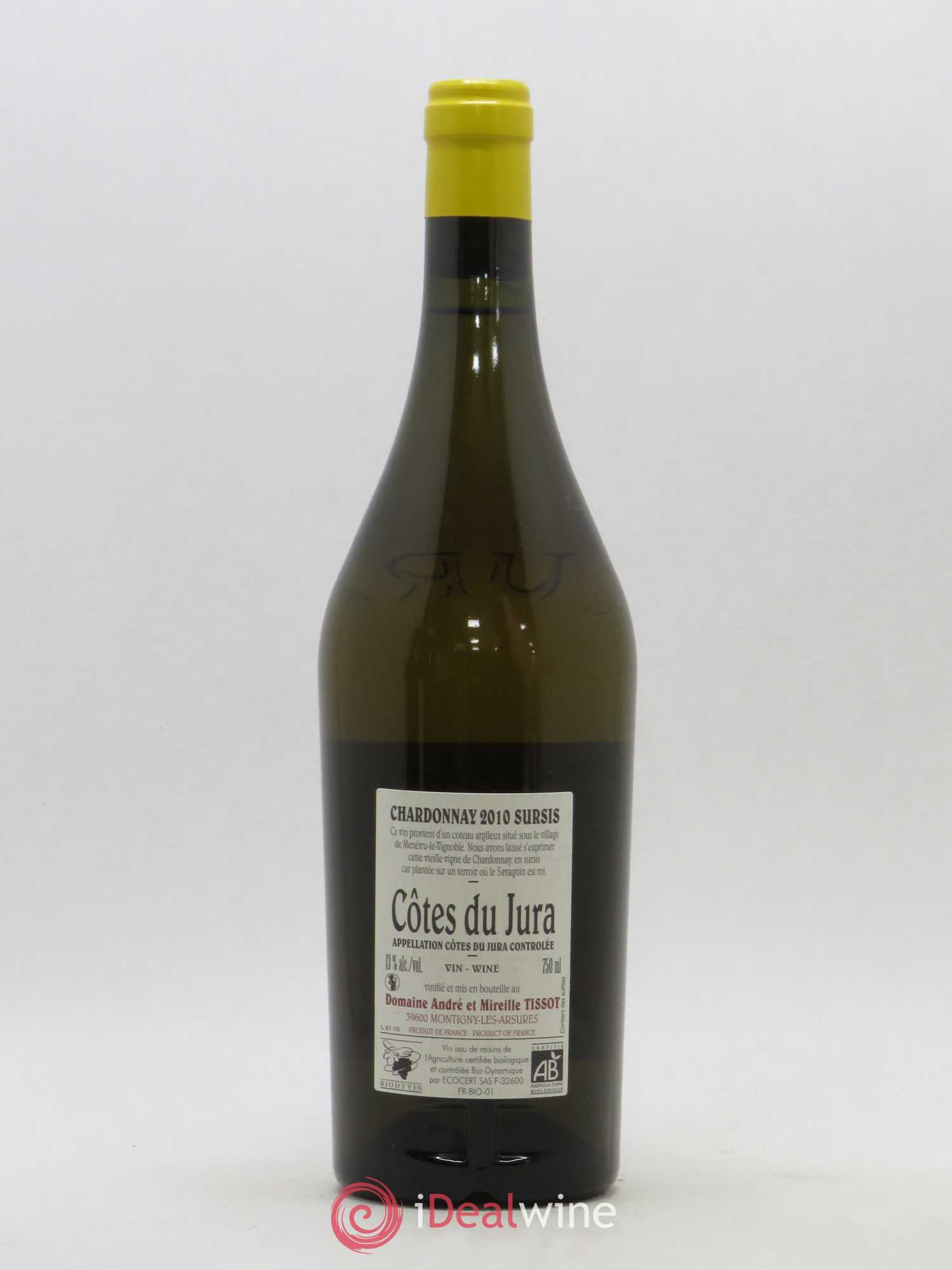 Côtes du Jura Sursis Bénédicte et Stéphane Tissot 2010 - Lot de 1 bouteille - 1