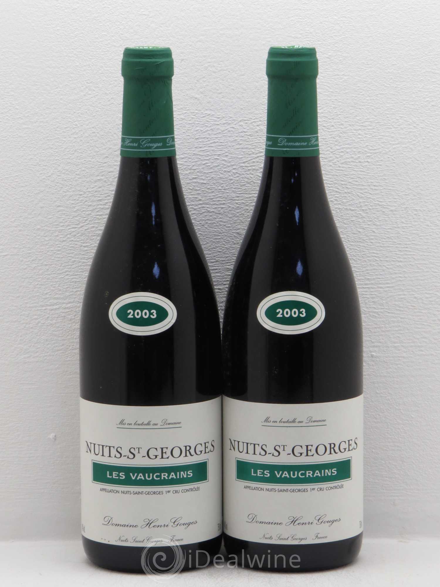 Nuits-Saint-Georges 1er Cru Les Vaucrains Henri Gouges 2003 - Posten von 2 Flaschen - 0