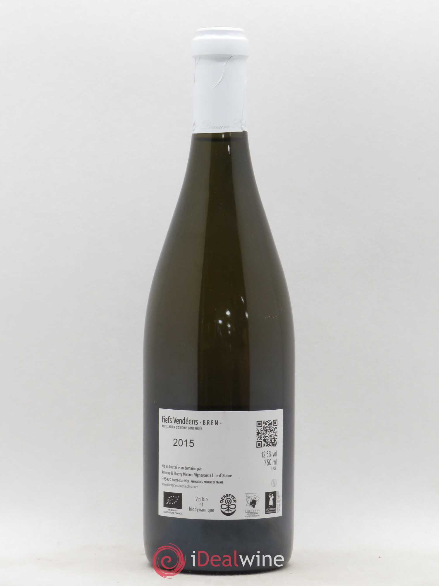 Fiefs Vendéens de Brem Haut des Clous Domaine Saint Nicolas 2015 - Lot de 1 bouteille - 1