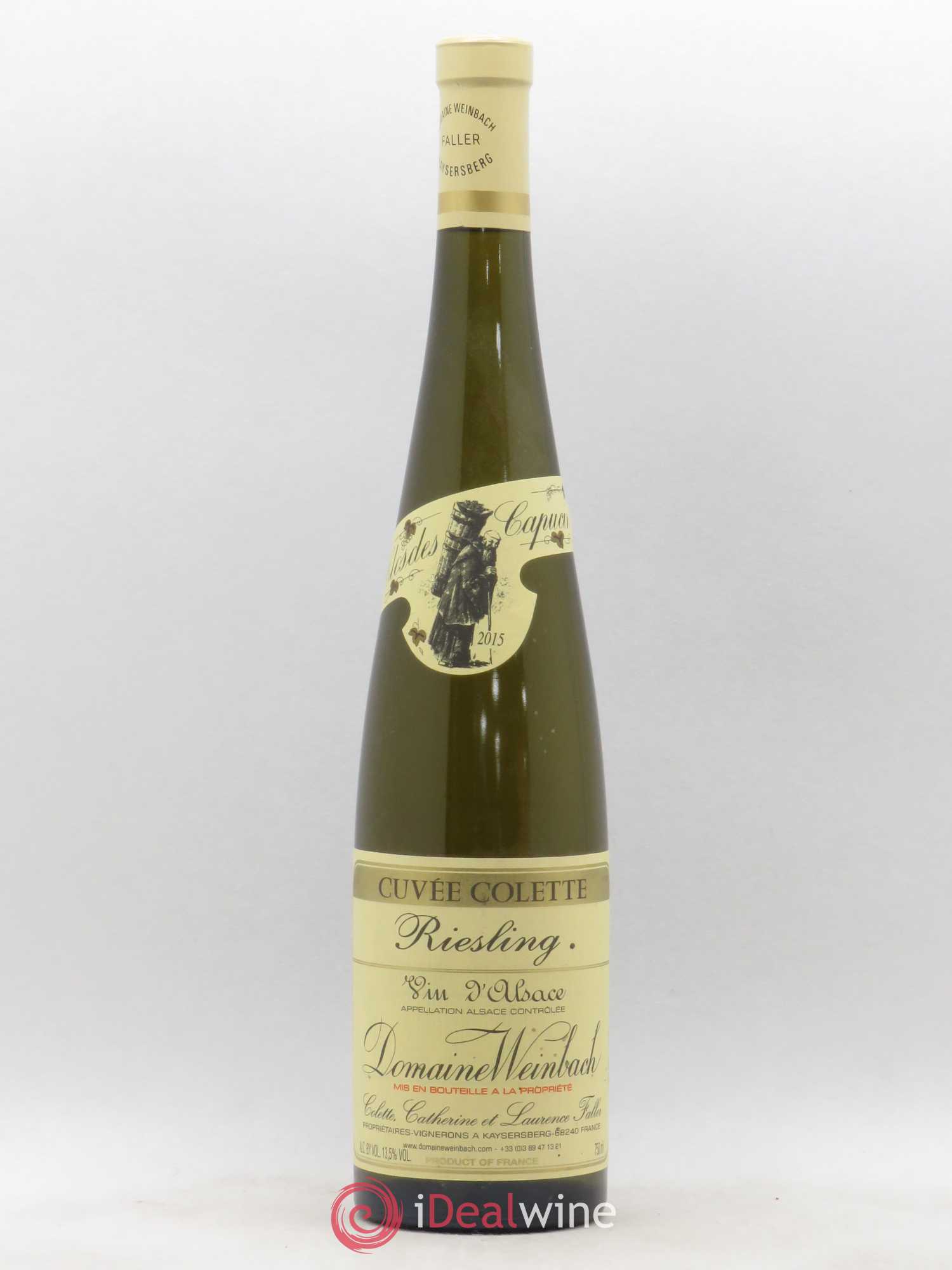 Alsace Riesling Cuvée Colette Weinbach (Domaine) 2015 - Lot de 1 bouteille - 0
