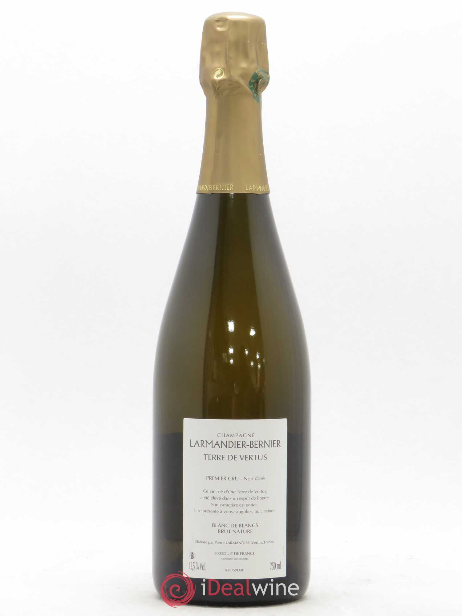 Terre de Vertus 1er Cru Non dosé Larmandier-Bernier 2009 - Lot de 1 bouteille - 1