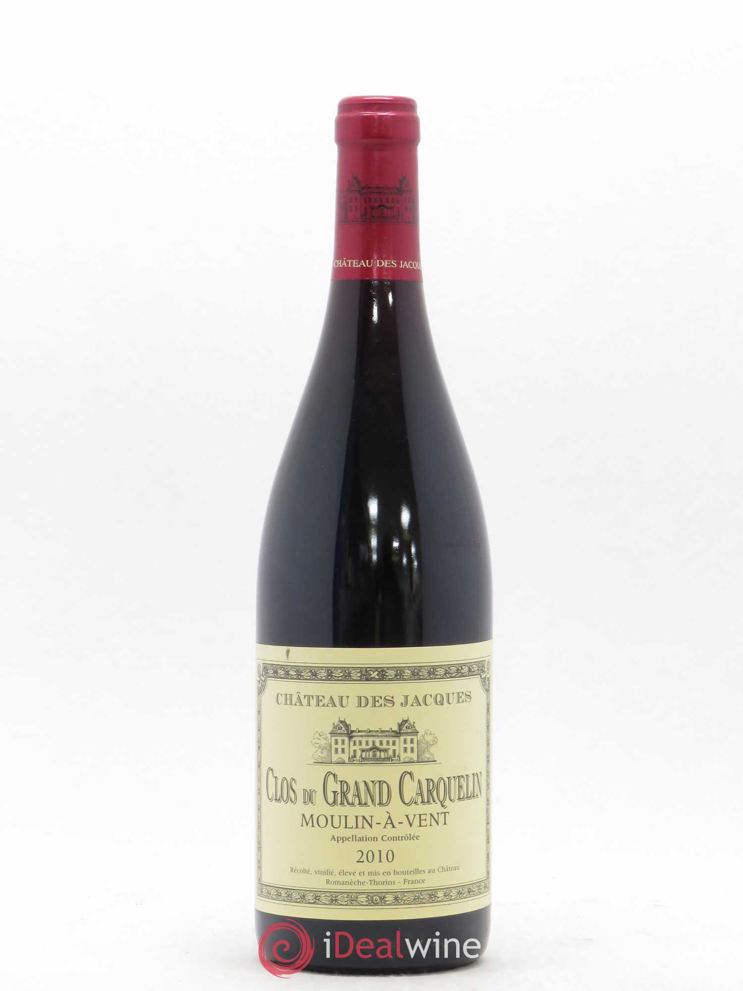 Moulin-à-Vent Clos du Grand Carquelin Château des Jacques 2010 - Lot de 1 bouteille - 0