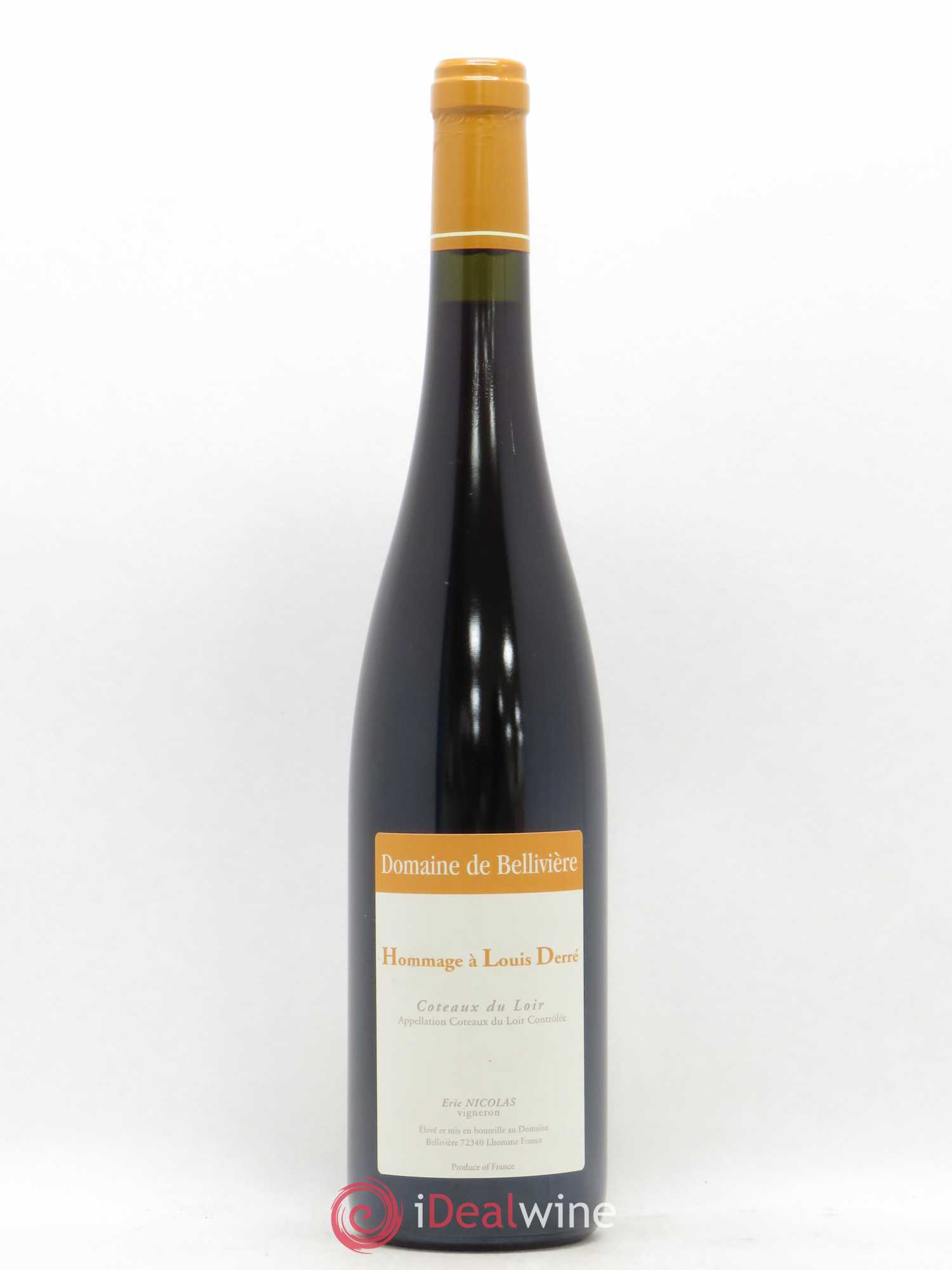 Coteaux du Loir Hommage à Louis Derré Domaine de Bellivière 2016 - Lot de 1 bouteille - 0