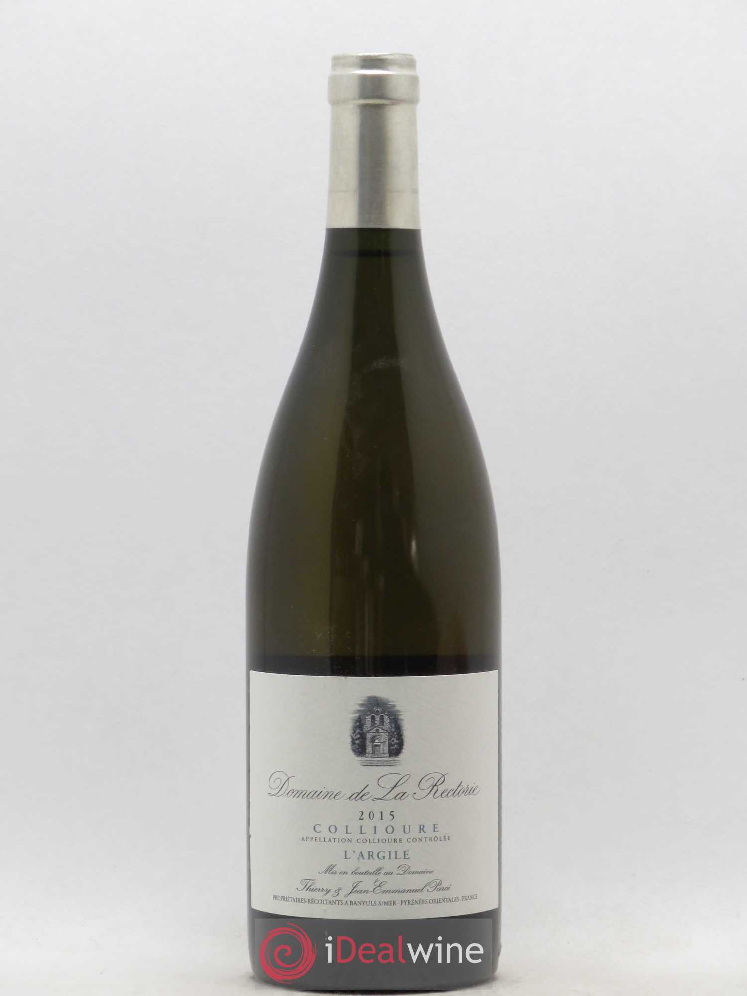 Collioure La Rectorie (Domaine de) L'Argile Thierry et Jean Emmanuel Parcé 2015 - Lot de 1 bouteille - 0