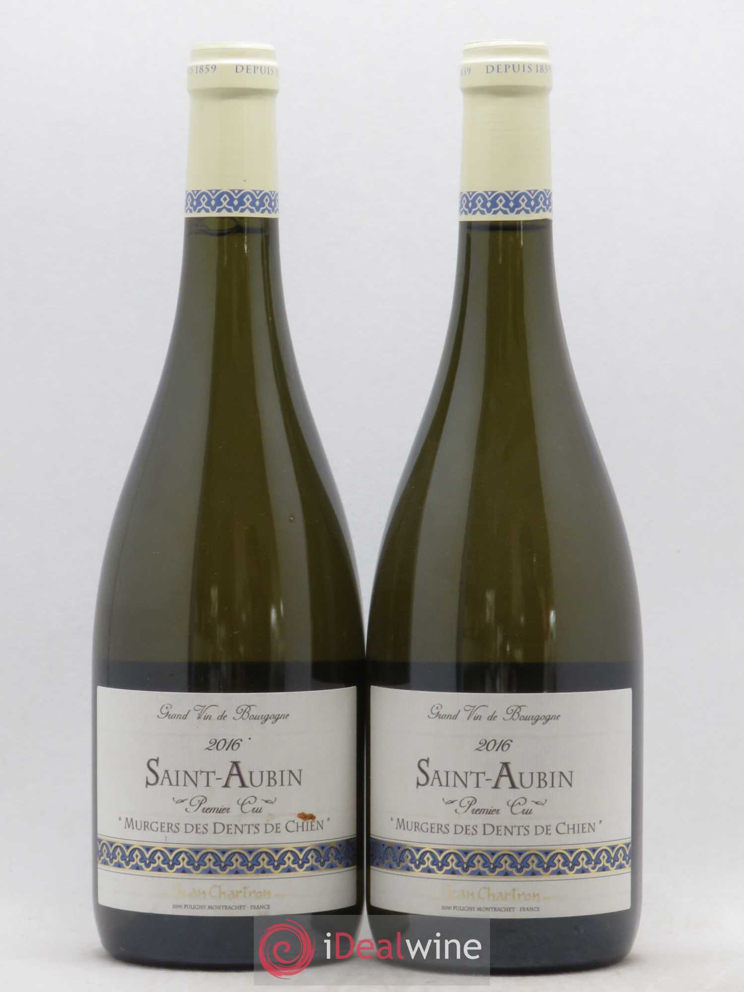 Saint-Aubin 1er Cru Les Murgers Des Dents de Chien Domaine Jean Chartron 2016 - Posten von 2 Flaschen - 0