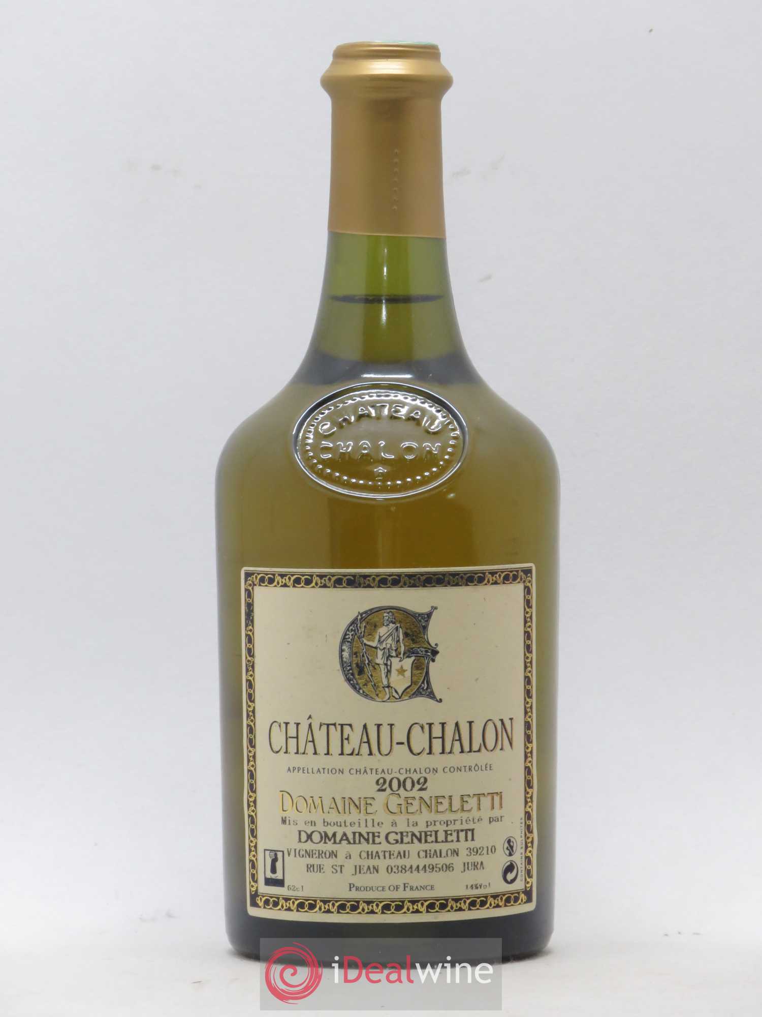 Château-Chalon Domaine Geneletti 2002 - Lot de 1 bouteille - 0