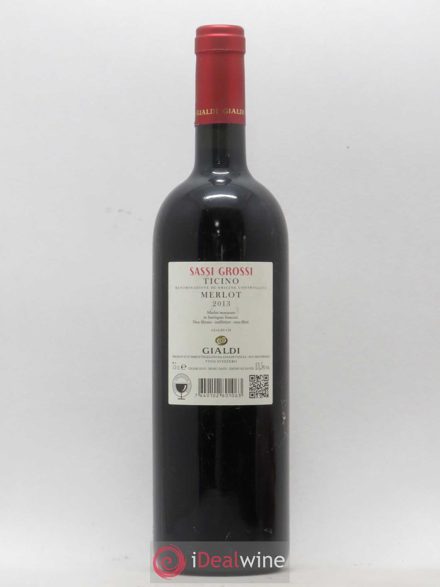 Ticino DOC Sassi Grossi Gialdi 2013 - Posten von 1 Flasche - 1
