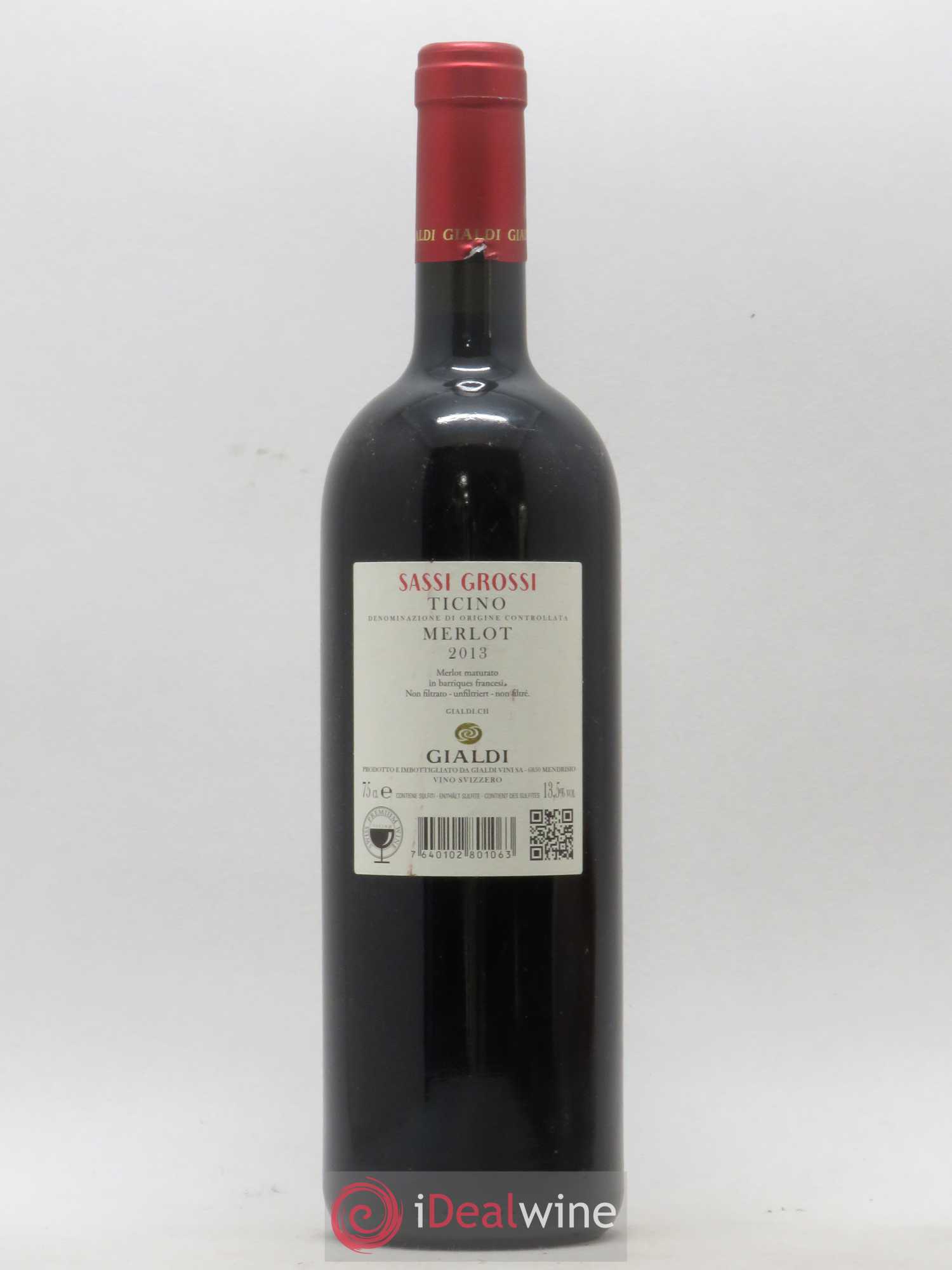 Ticino DOC Sassi Grossi Gialdi (sans prix de réserve) 2013 - Posten von 1 Flasche - 1