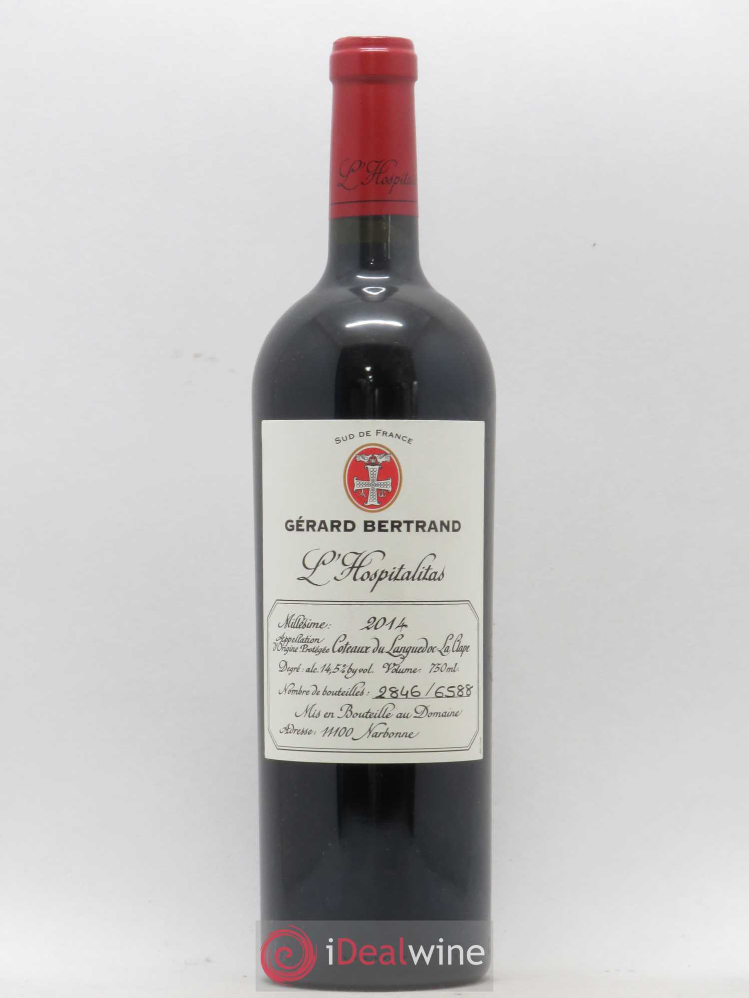 Coteaux du Languedoc La Clape l'Hospitalitas Gerard Bertrand 2014 - Posten von 1 Flasche - 0