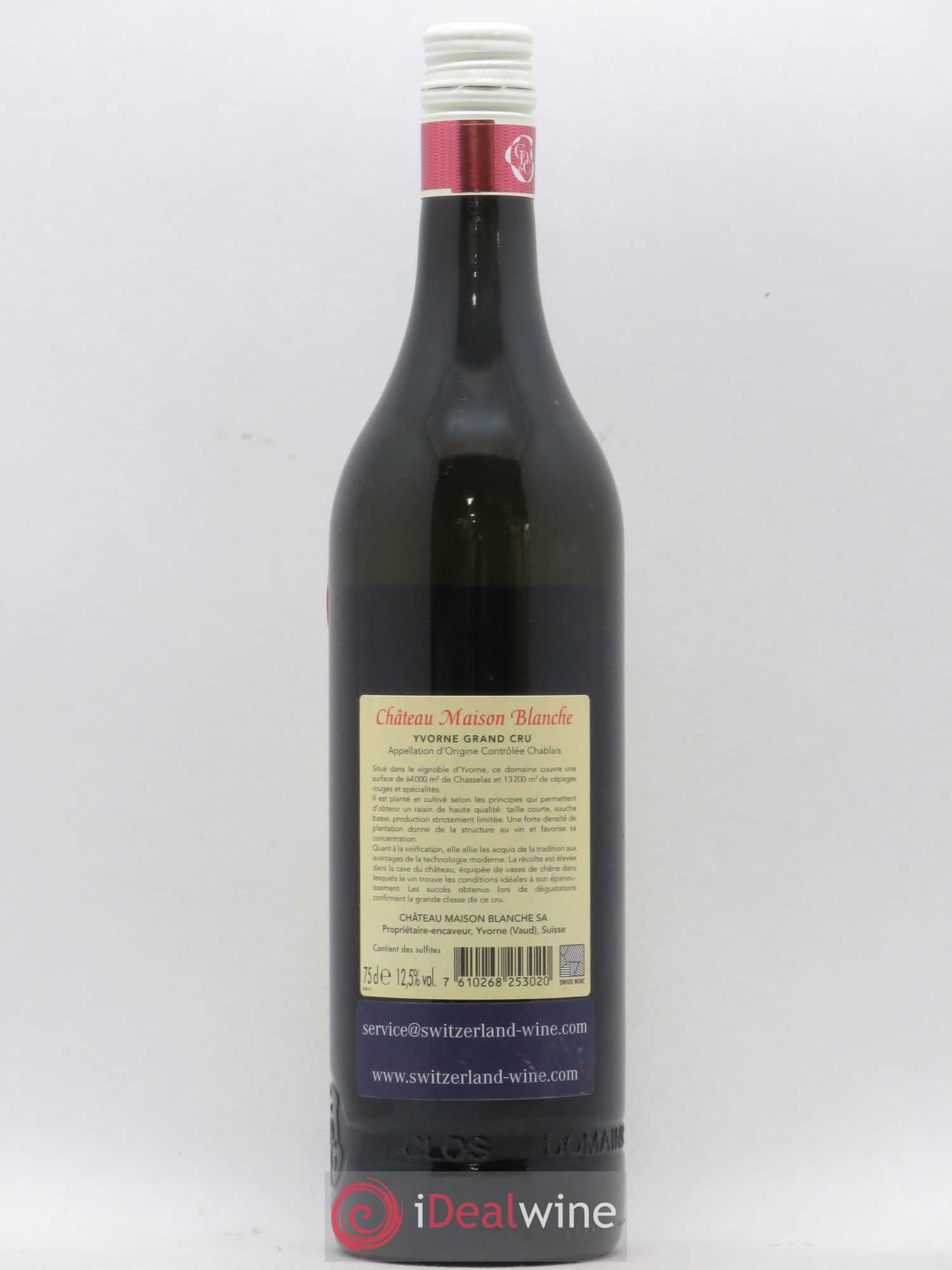 Vins Etrangers Suisse Chablais Chateau Maison Blanche Grand Cru Yvorne 2017 - Posten von 1 Flasche - 1