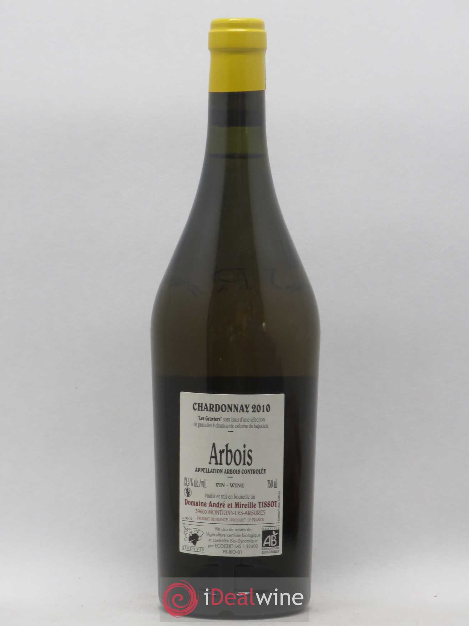 Arbois Chardonnay Les Graviers Bénédicte et Stéphane Tissot 2010 - Lot de 1 bouteille - 1