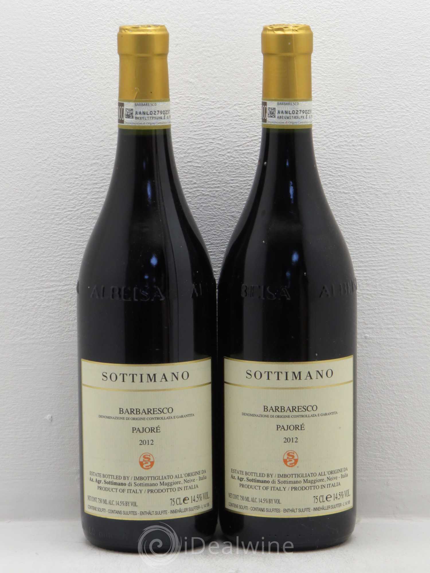 Barbaresco DOCG Pajoré Sottimano 2012 - Lot de 2 bouteilles - 0