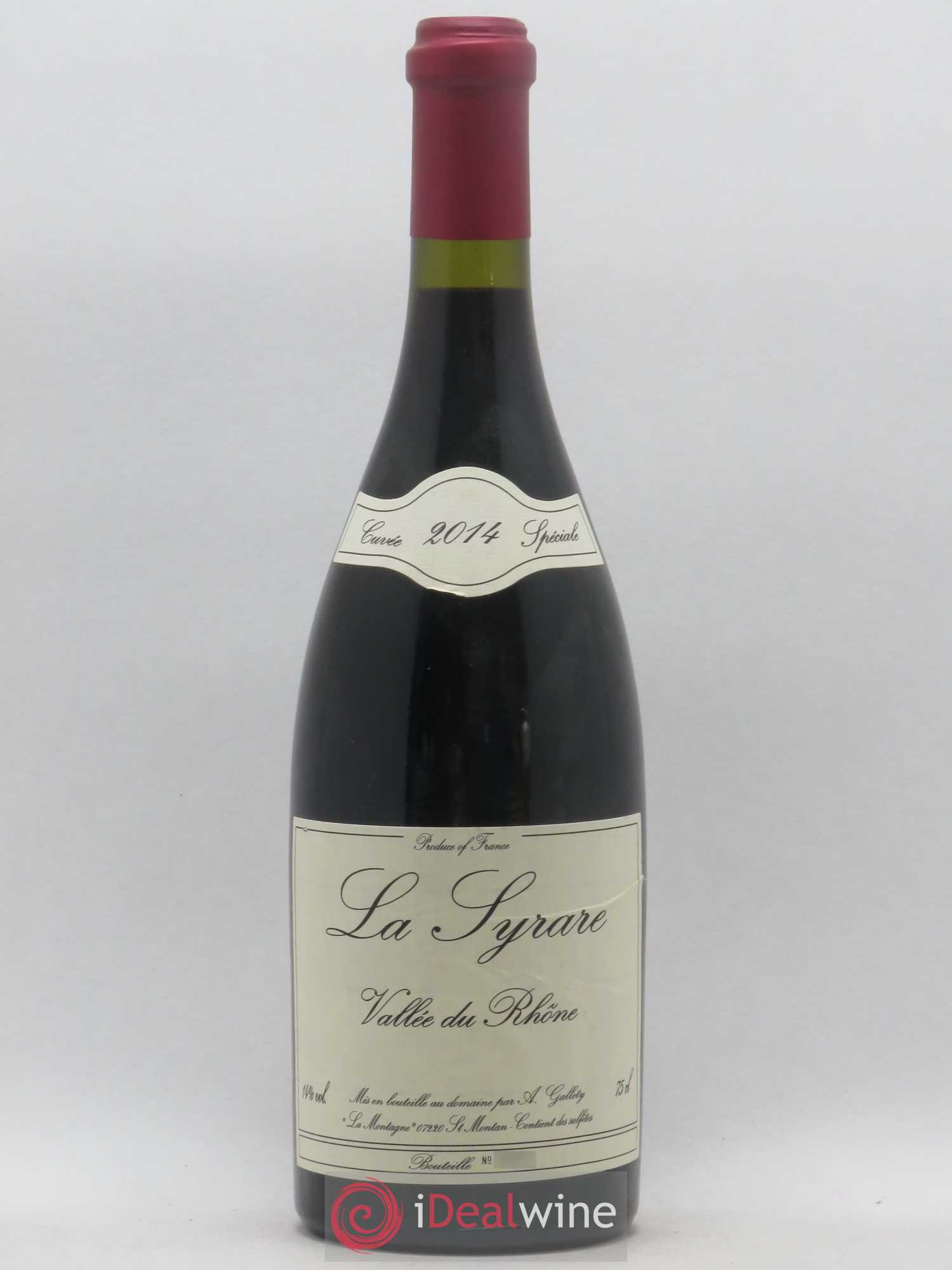 Côtes du Vivarais La Syrare Gallety (Domaine) 2014 - Lot de 1 bouteille - 0