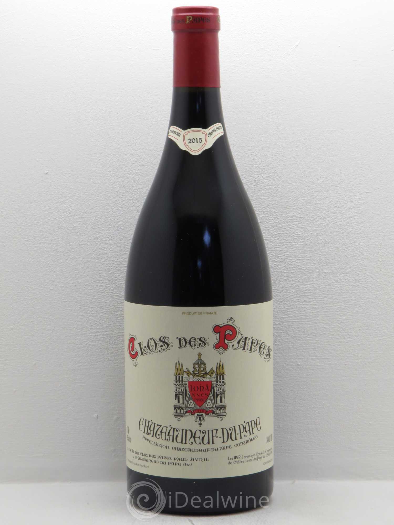 Châteauneuf-du-Pape Clos des Papes - Paul Avril 2015 - Lot de 1 double magnum - 0
