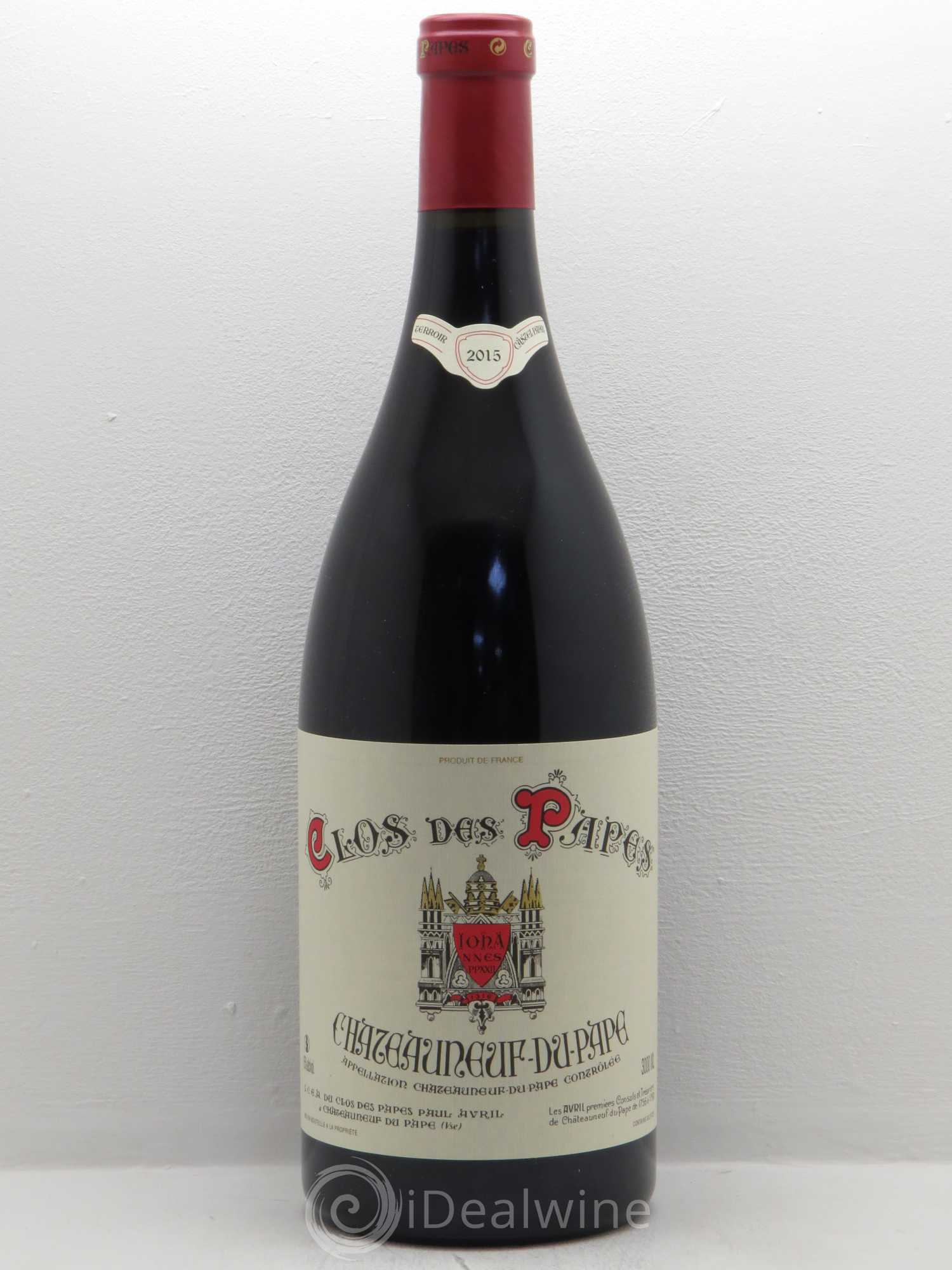 Châteauneuf-du-Pape Clos des Papes - Paul Avril 2015 - Lot de 1 double magnum - 0