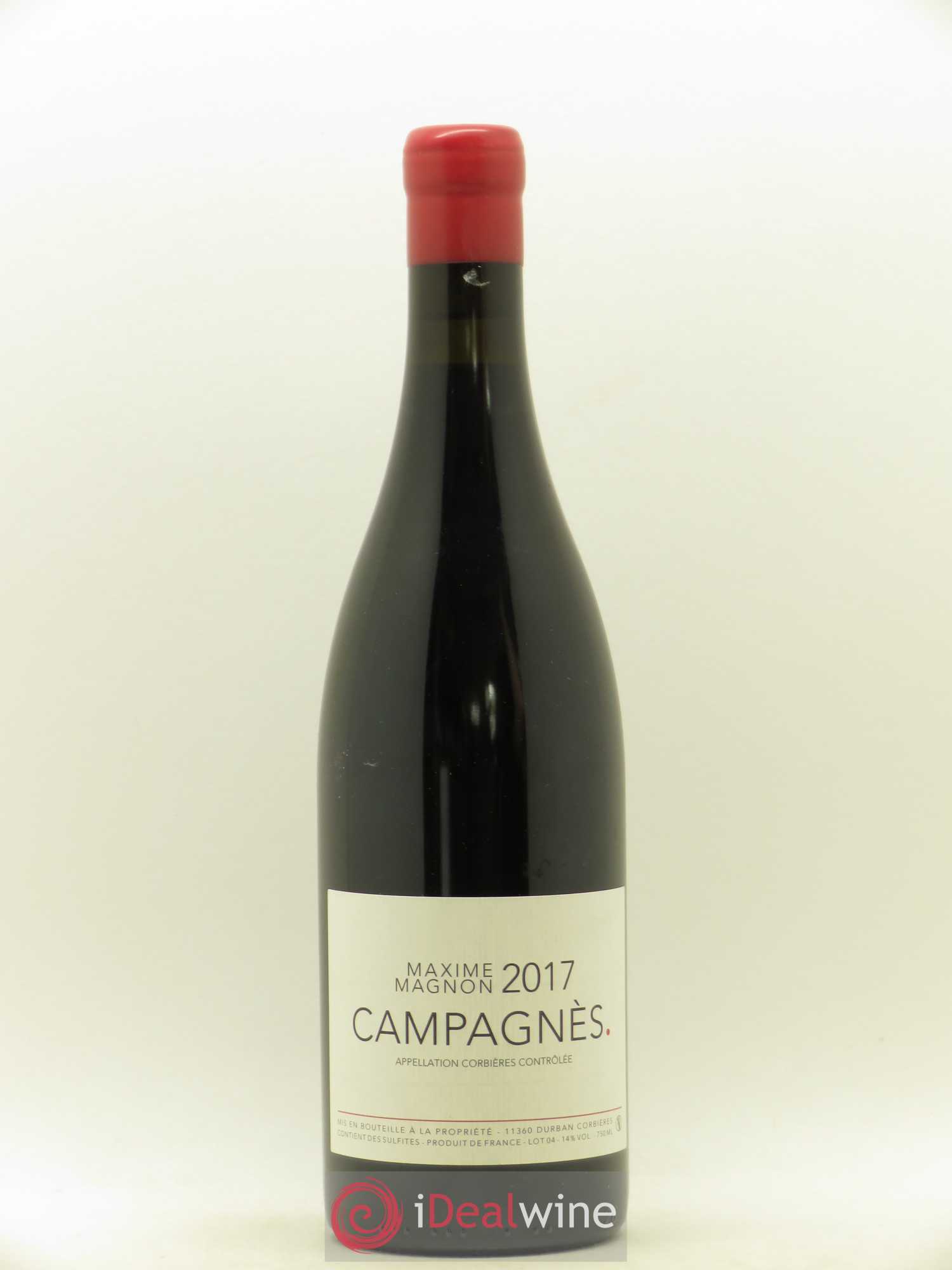 Corbières Campagnès Maxime Magnon 2017 - Lot de 1 bouteille - 0