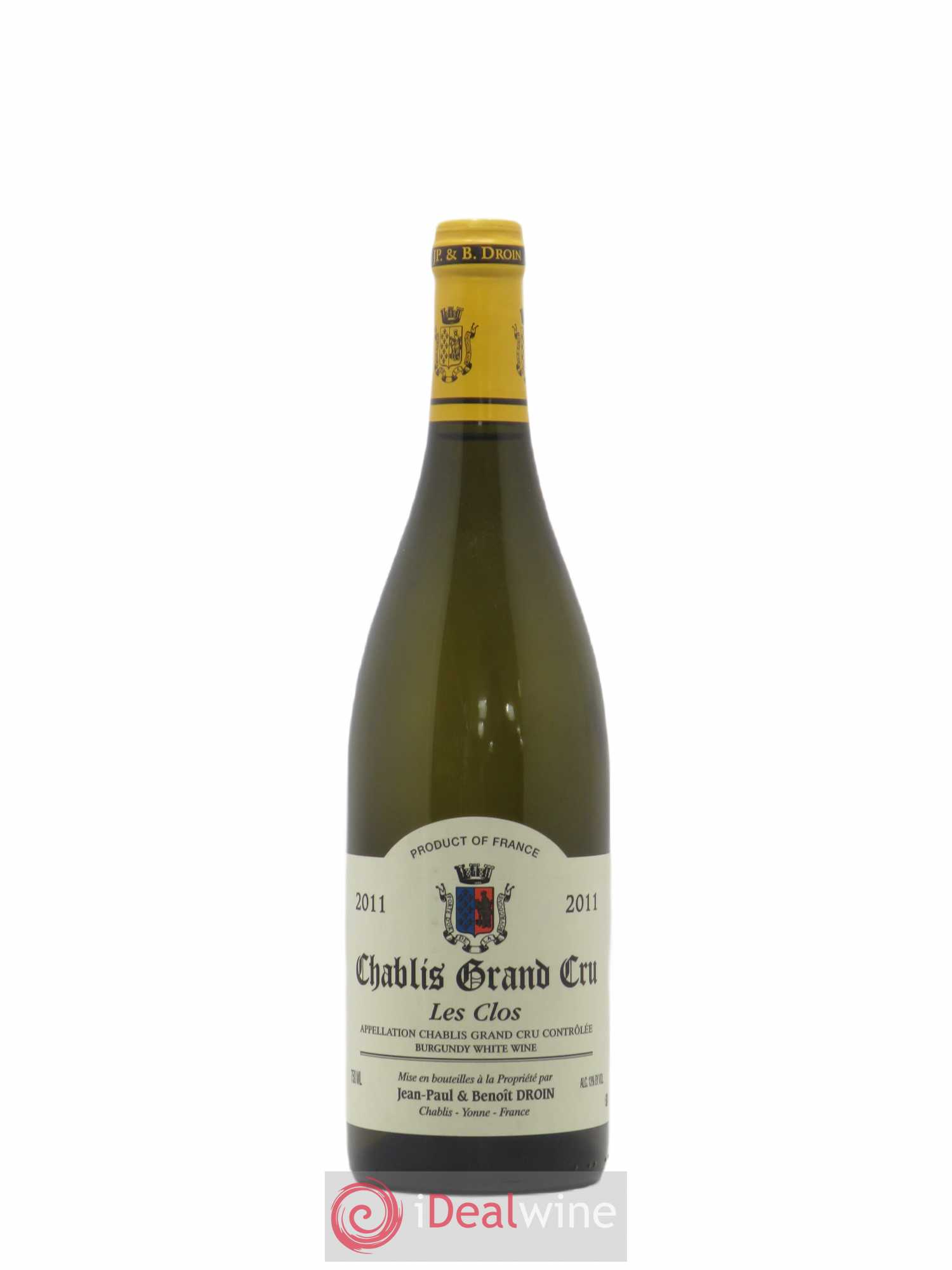 Chablis Grand Cru Les Clos Jean-Paul & Benoît Droin (Domaine) 2011 - Lot de 1 bouteille - 0