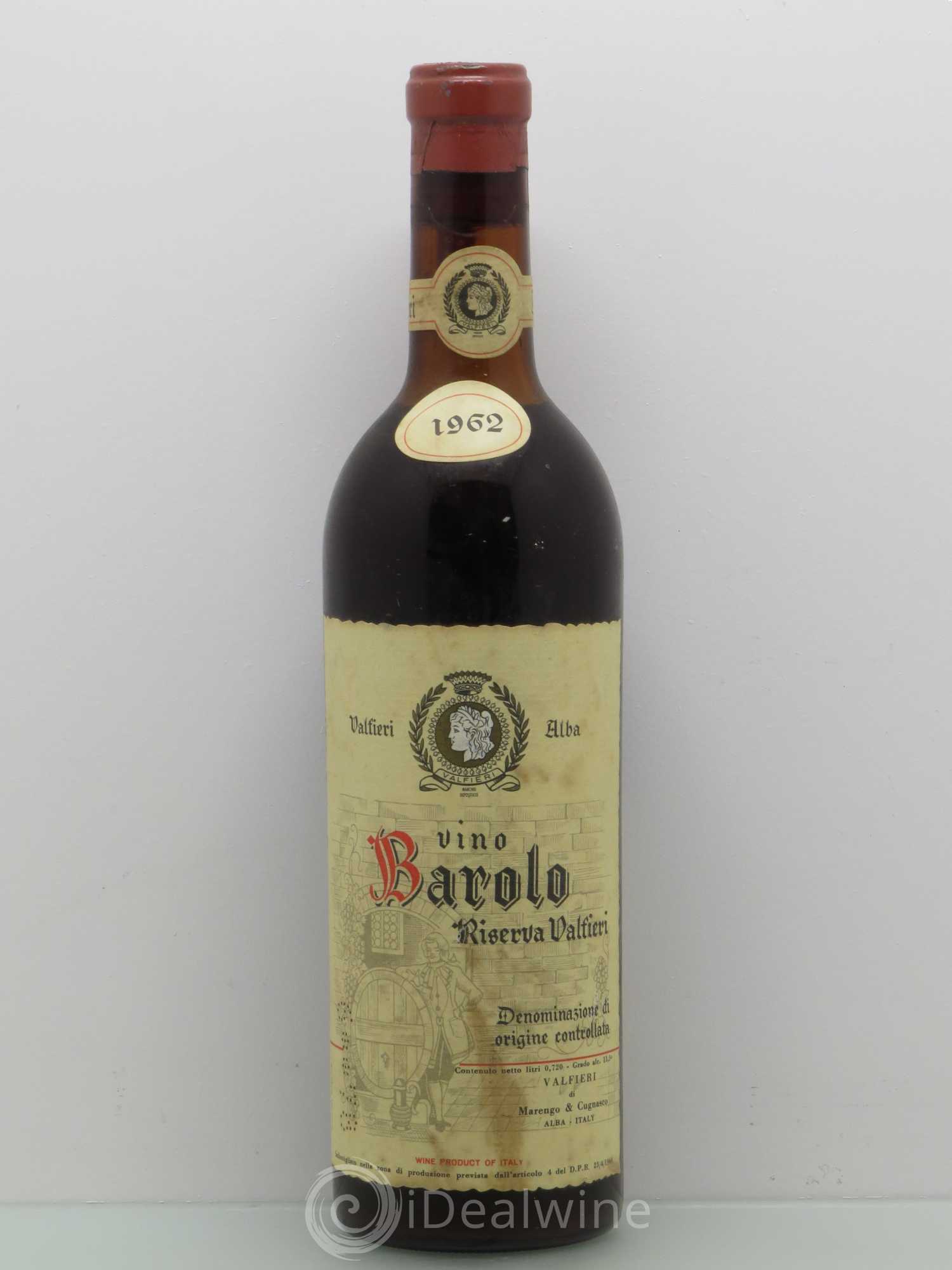 Italie Barolo DOC Riserva Valfieri 1962 - Lot de 1 bouteille - 0