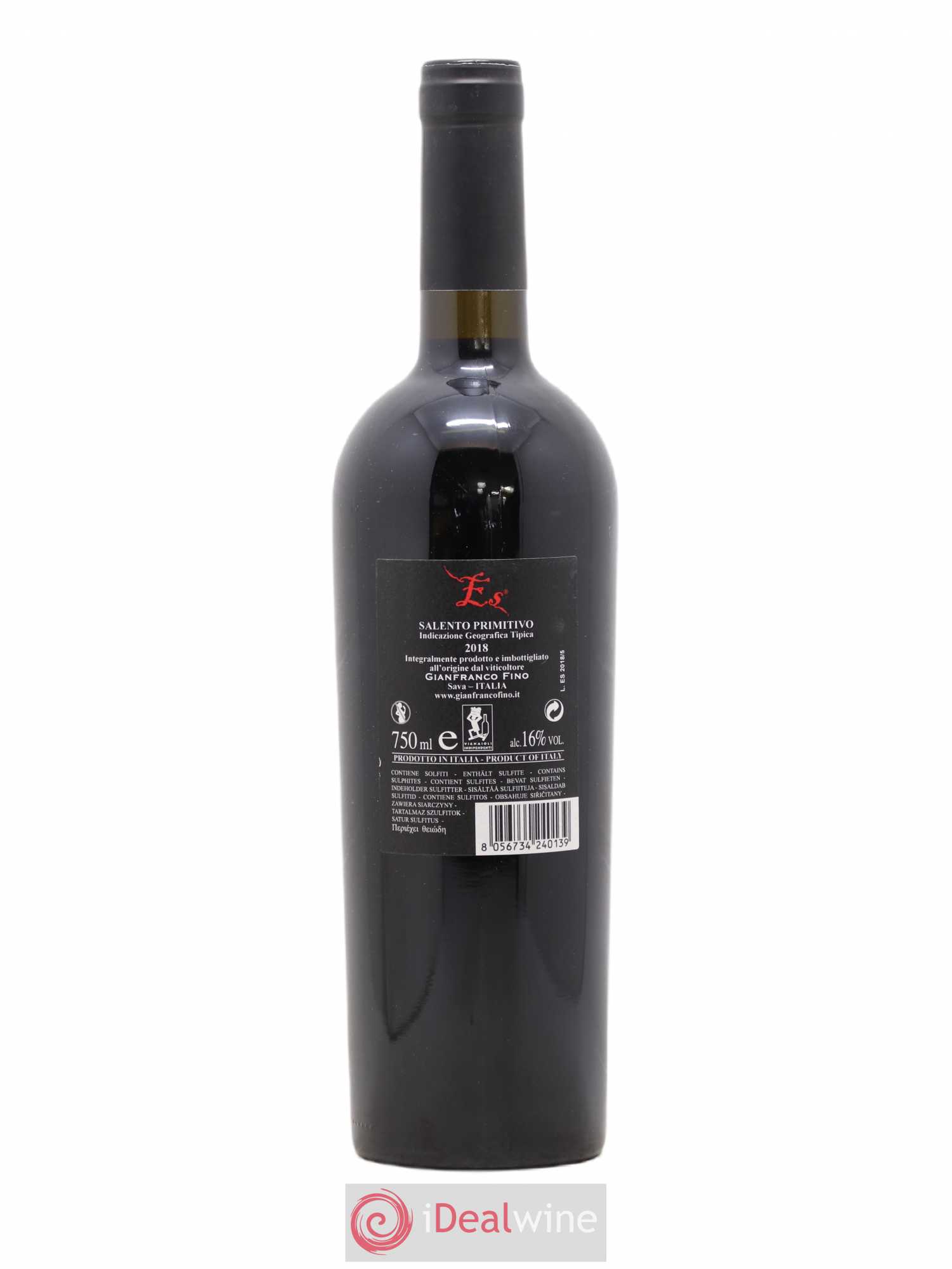 Italie Salento Primitivo ES Gianfranco Fino 2018 - Posten von 1 Flasche - 1