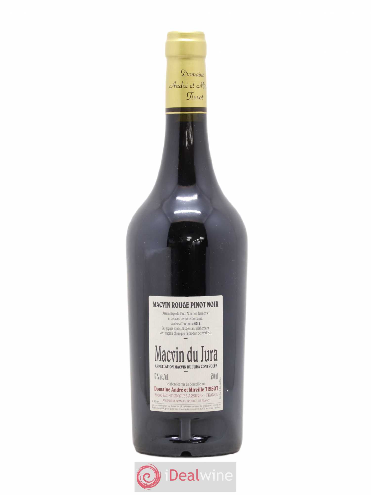 Macvin du Jura Pinot Noir Bénédicte et Stéphane Tissot - Lot de 1 bouteille - 1