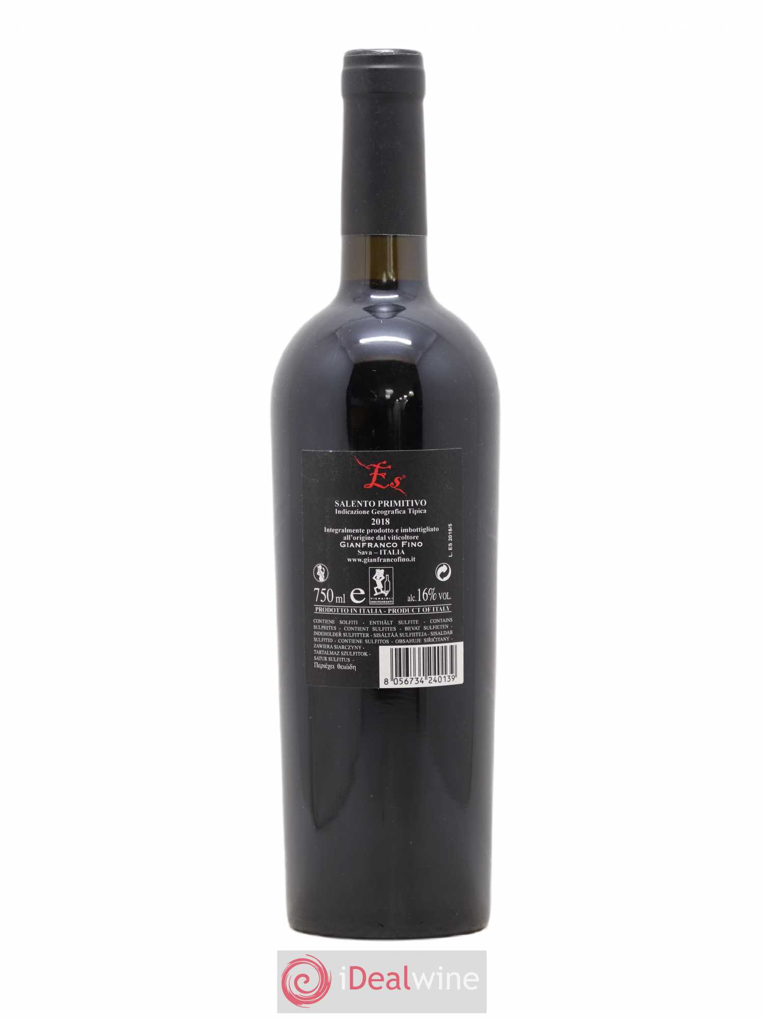 Italie Salento Primitivo ES Gianfranco Fino 2018 - Posten von 1 Flasche - 1