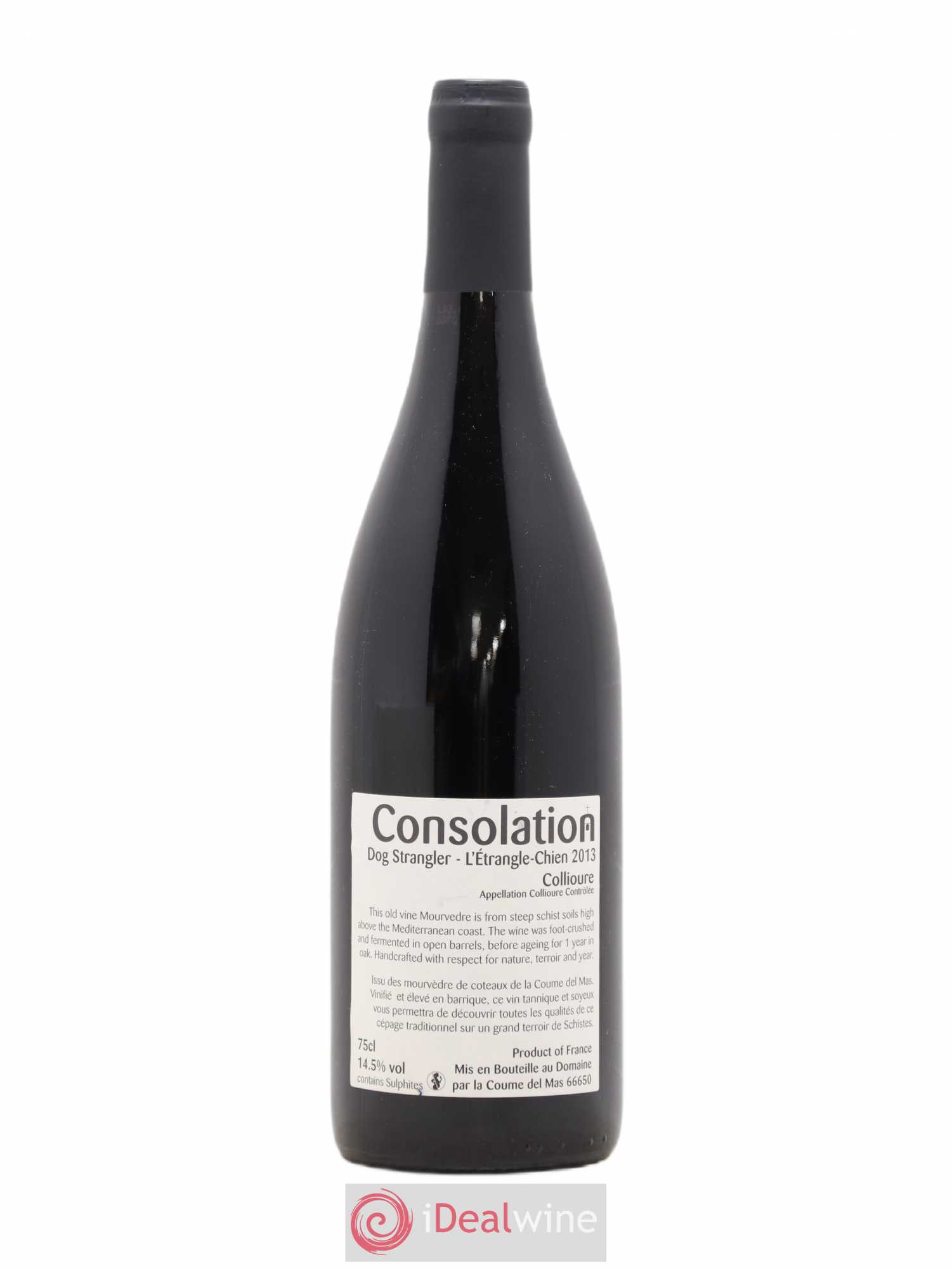 Collioure Dog Strangler l'Etrangle Chien Consolation Mourvèdre 2013 - Posten von 1 Flasche - 1